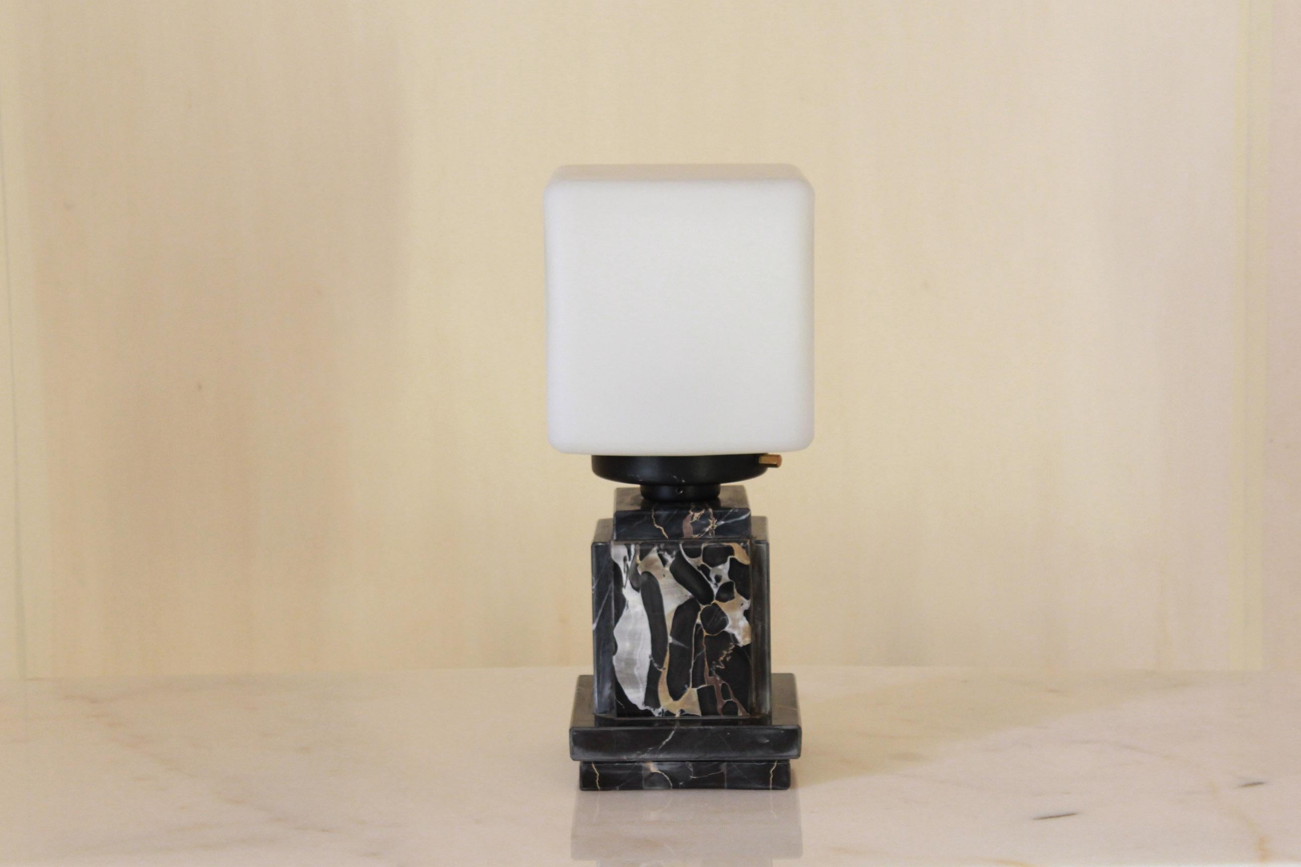 Late 20th Century Vintage marble and gold Table Lamp from the 1970s
