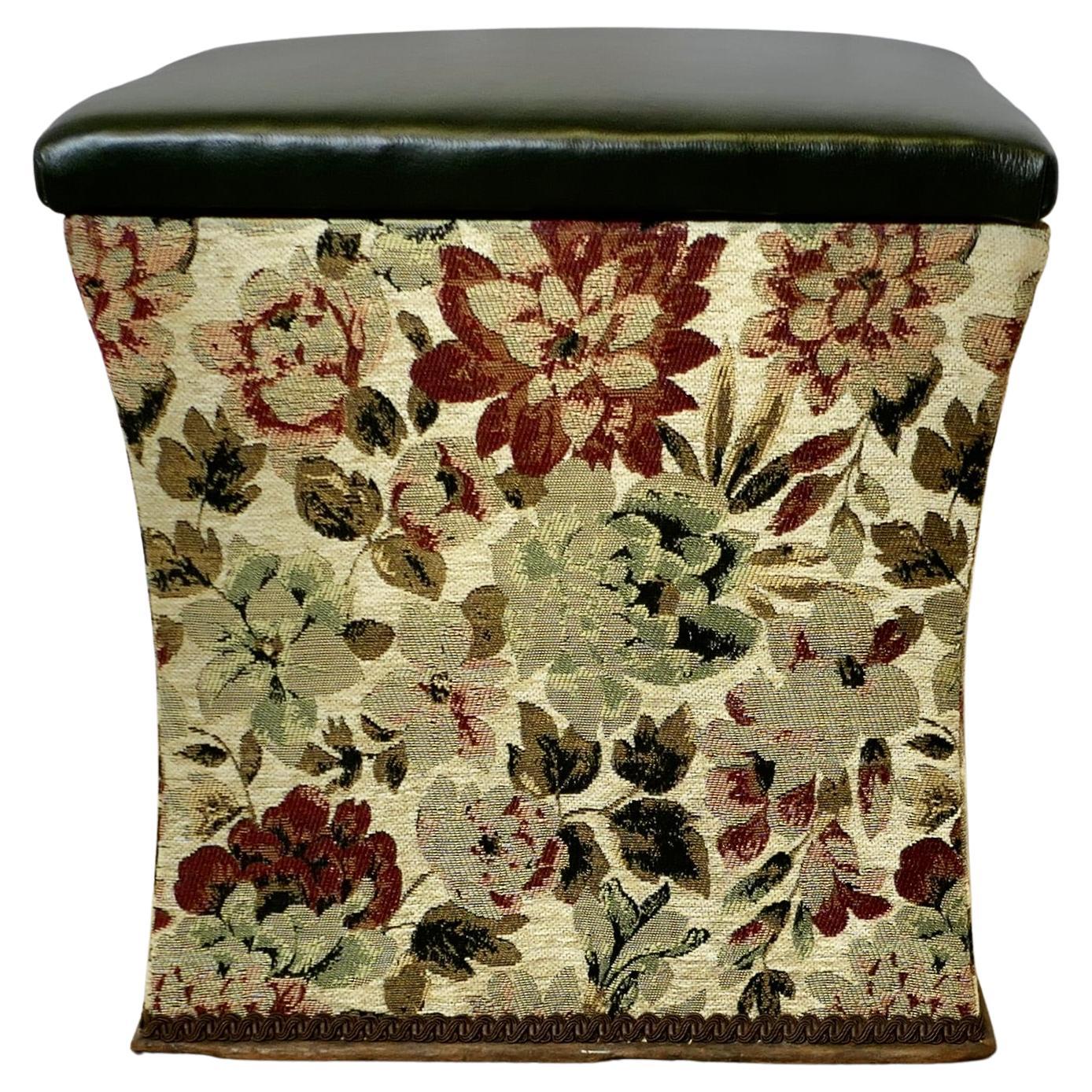 Regency Waisted Upholstered Ottoman or Window Stool