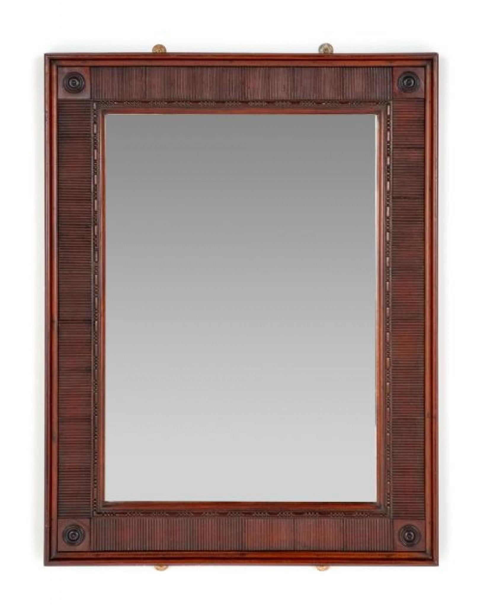 Regency Wall Mirror Wooden Frame In Good Condition For Sale In Potters Bar, GB