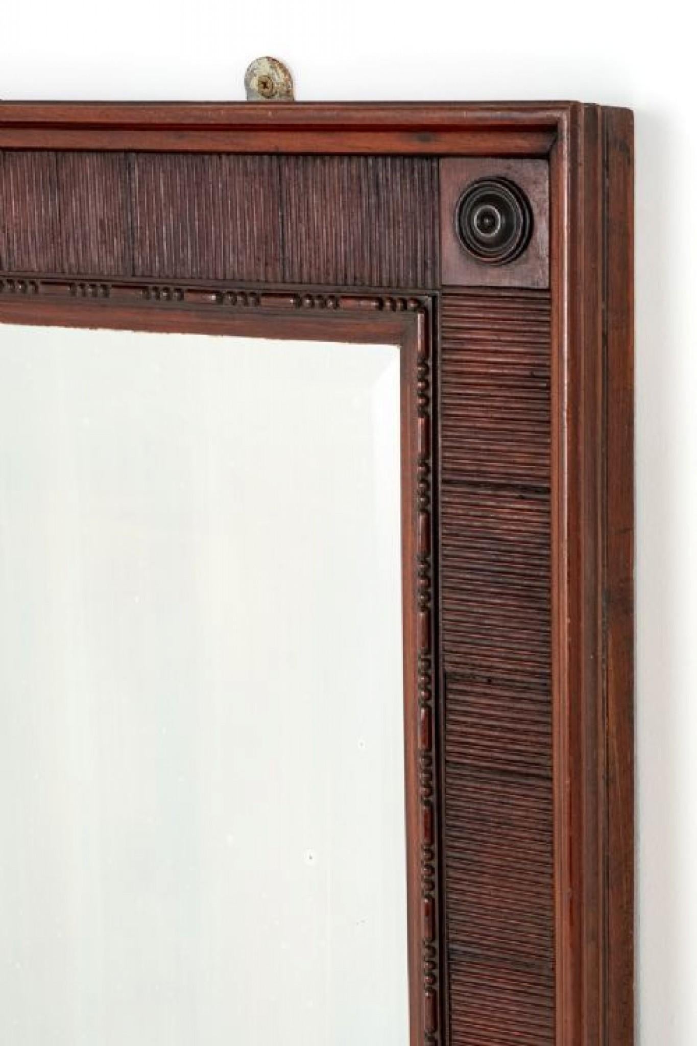 Early 20th Century Regency Wall Mirror Wooden Frame For Sale