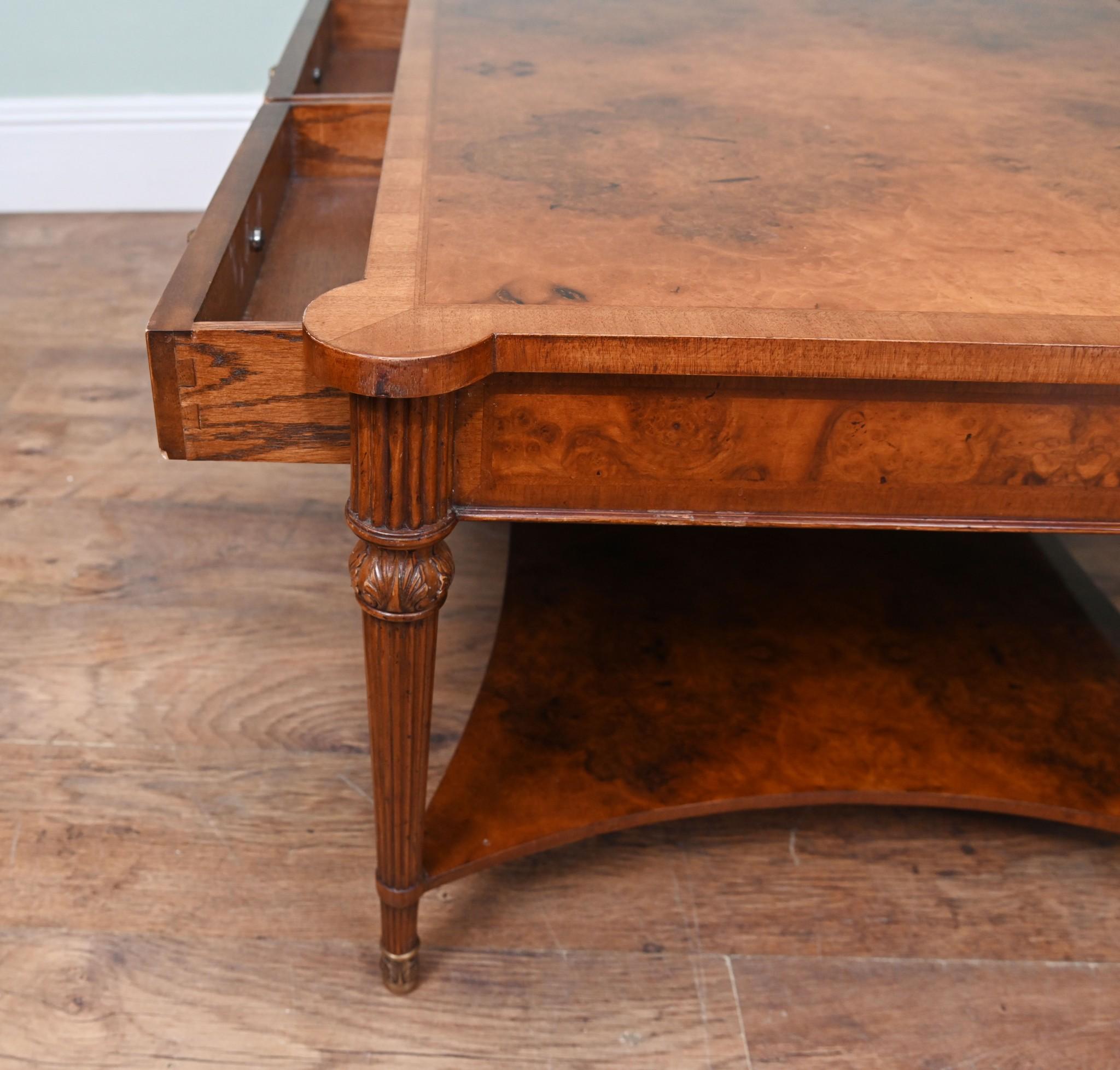 Regency Walnut Coffee Table Partners Tables English Furniture 6