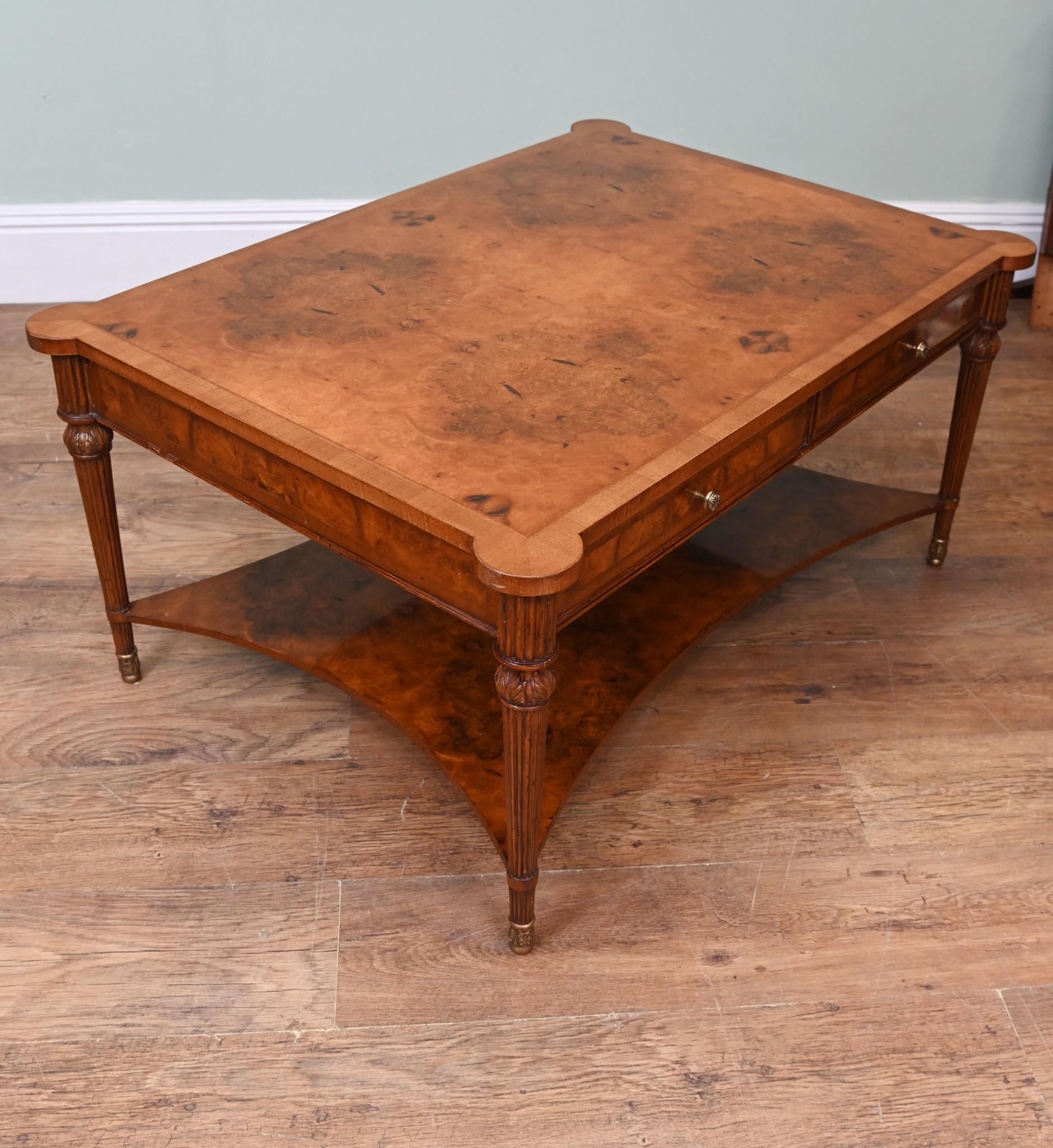 Regency Walnut Coffee Table Partners Tables English Furniture 7