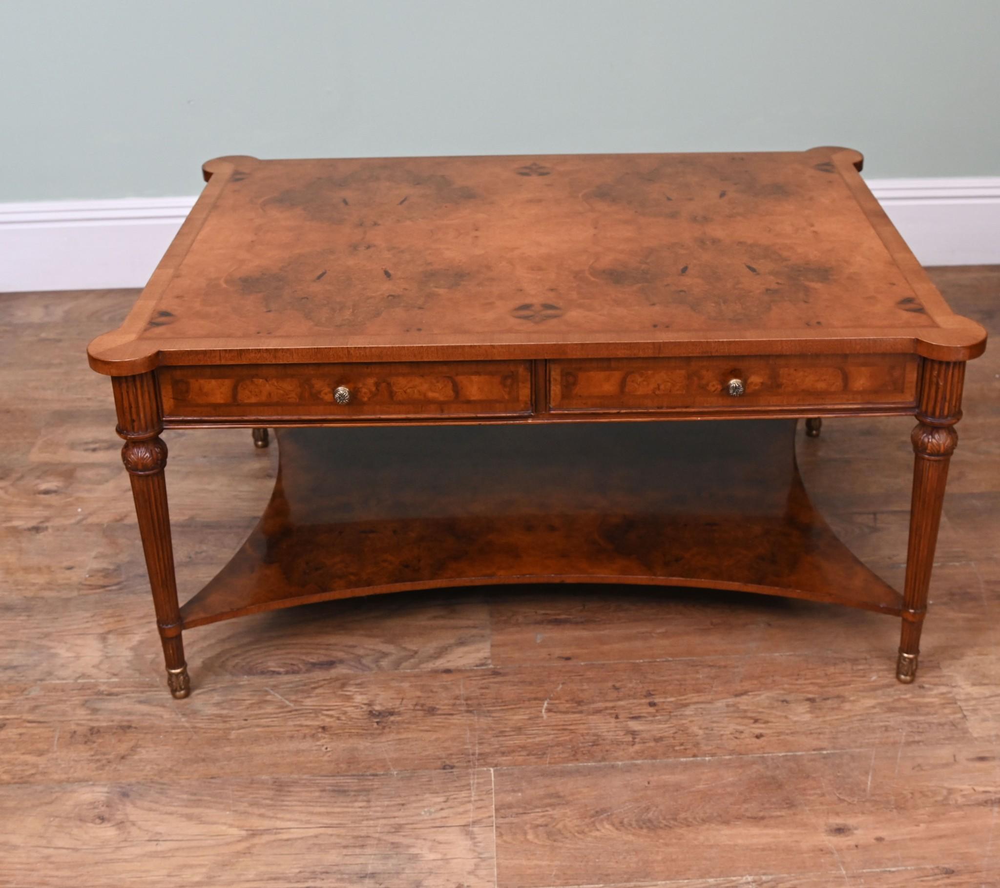 Regency Walnut Coffee Table Partners Tables English Furniture 8
