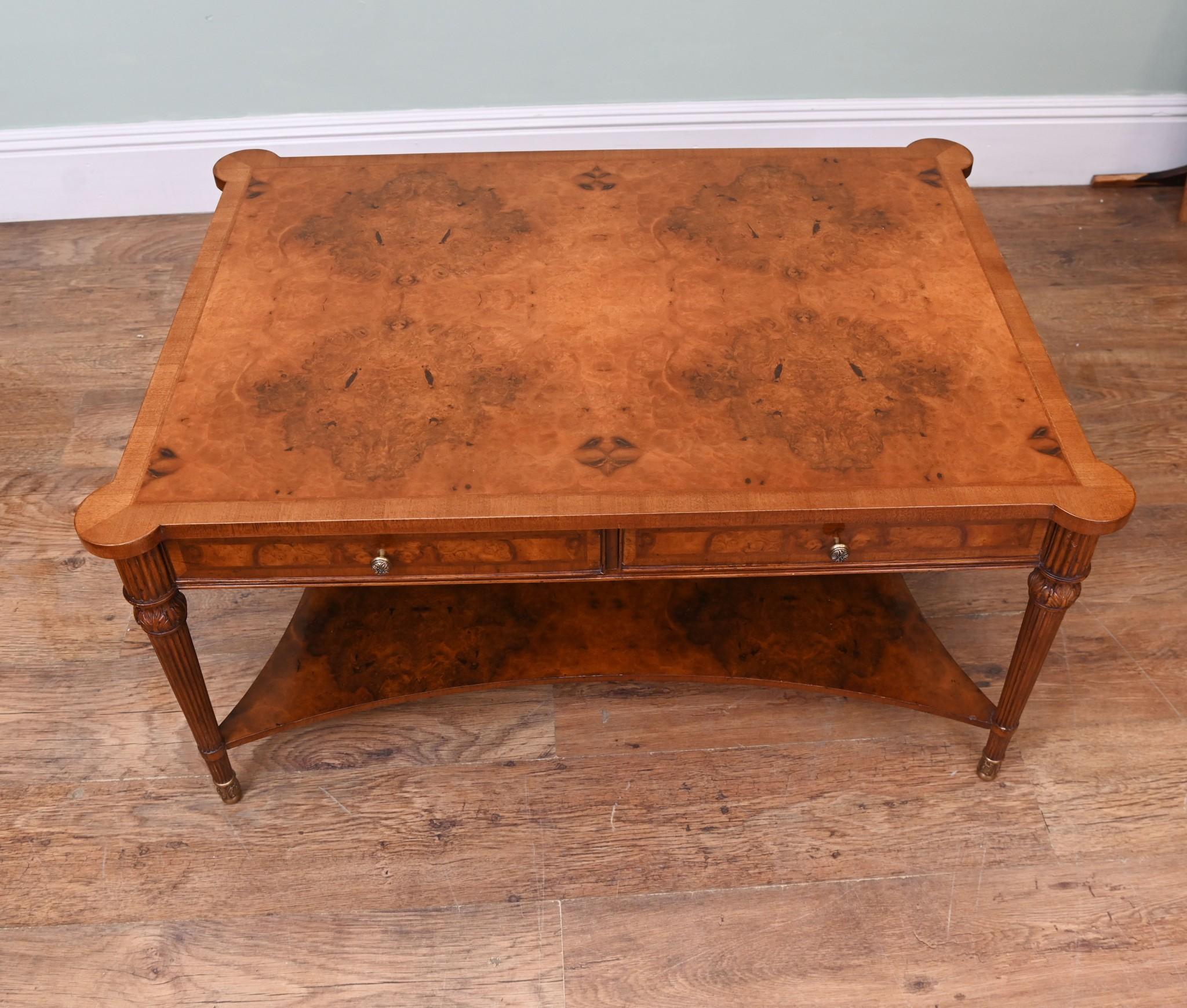 Regency Walnut Coffee Table Partners Tables English Furniture 2