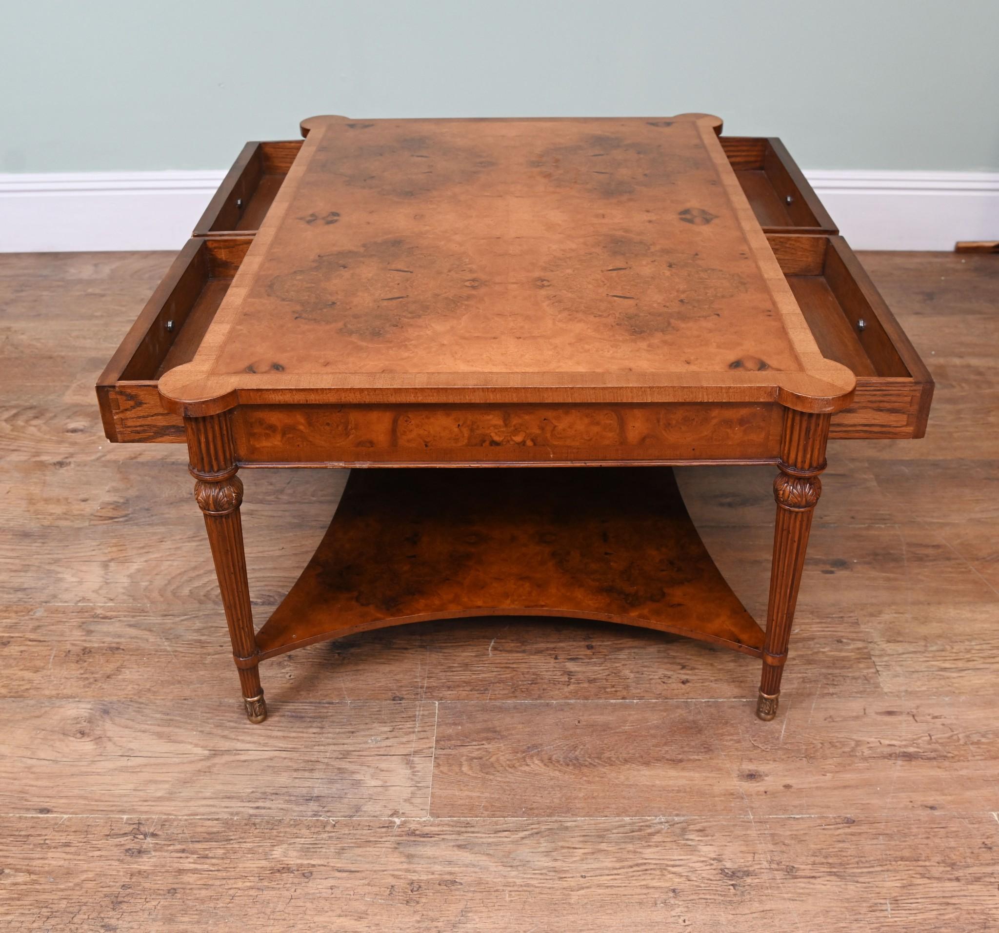 Regency Walnut Coffee Table Partners Tables English Furniture 3