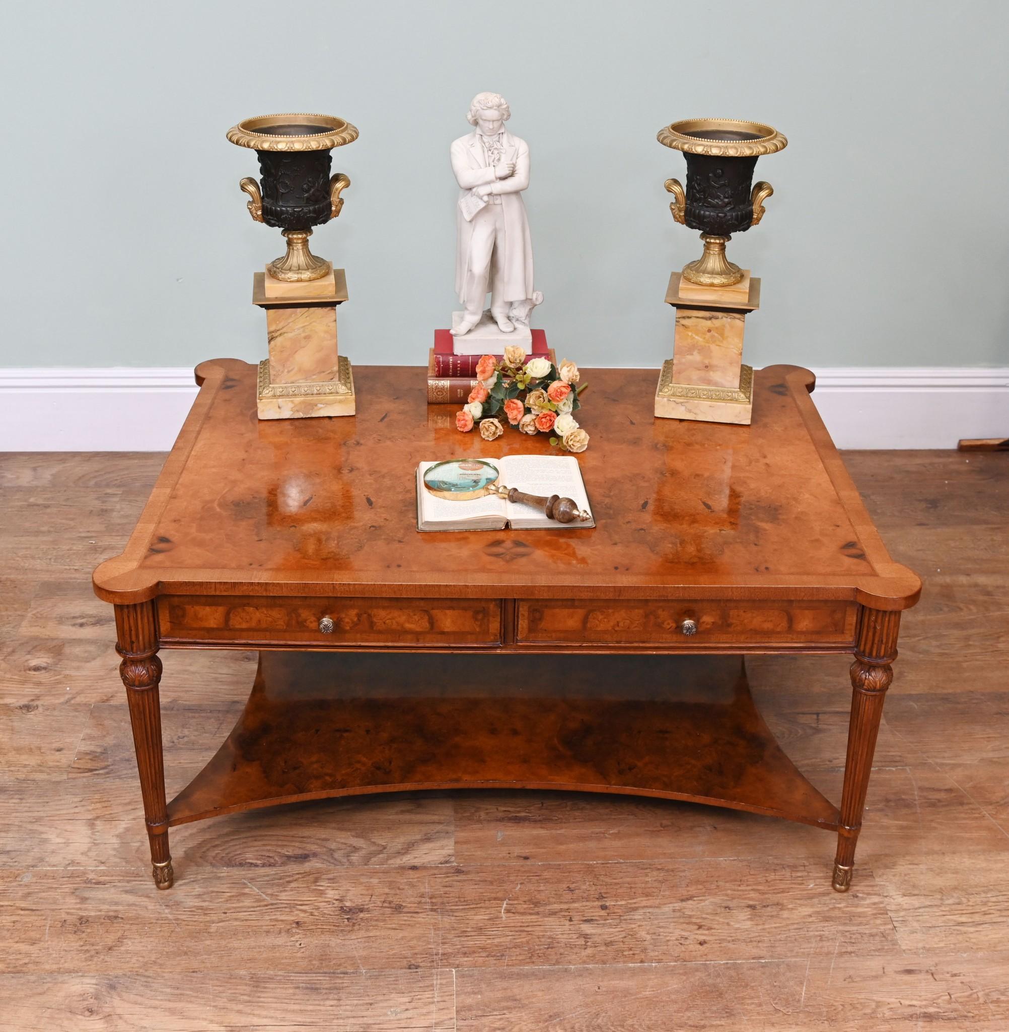 Regency Walnut Coffee Table Partners Tables English Furniture 4