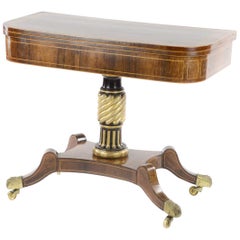 Regency Walnut Cross-Banded Card Table