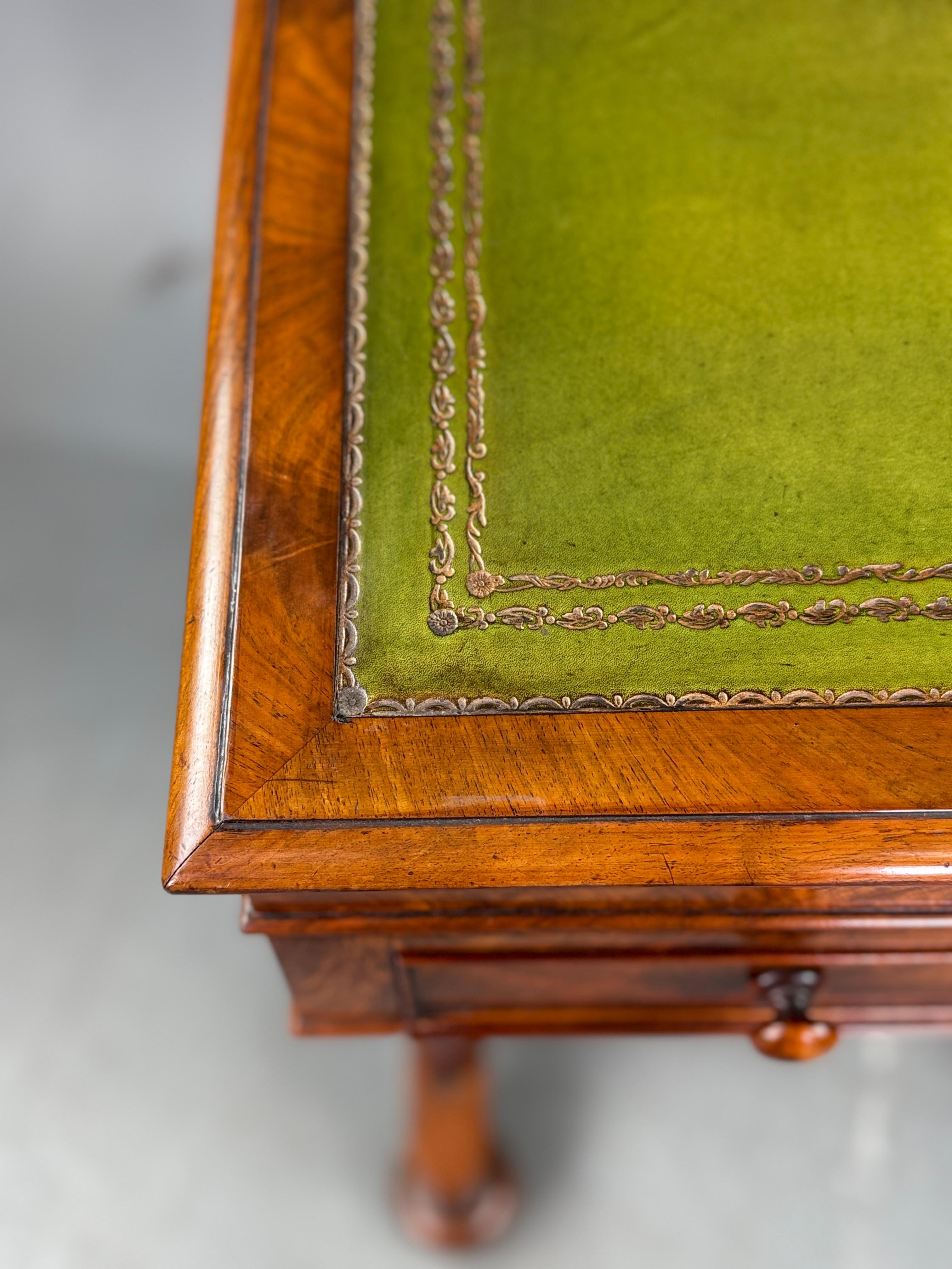 Regency walnut Davenport writing desk 9