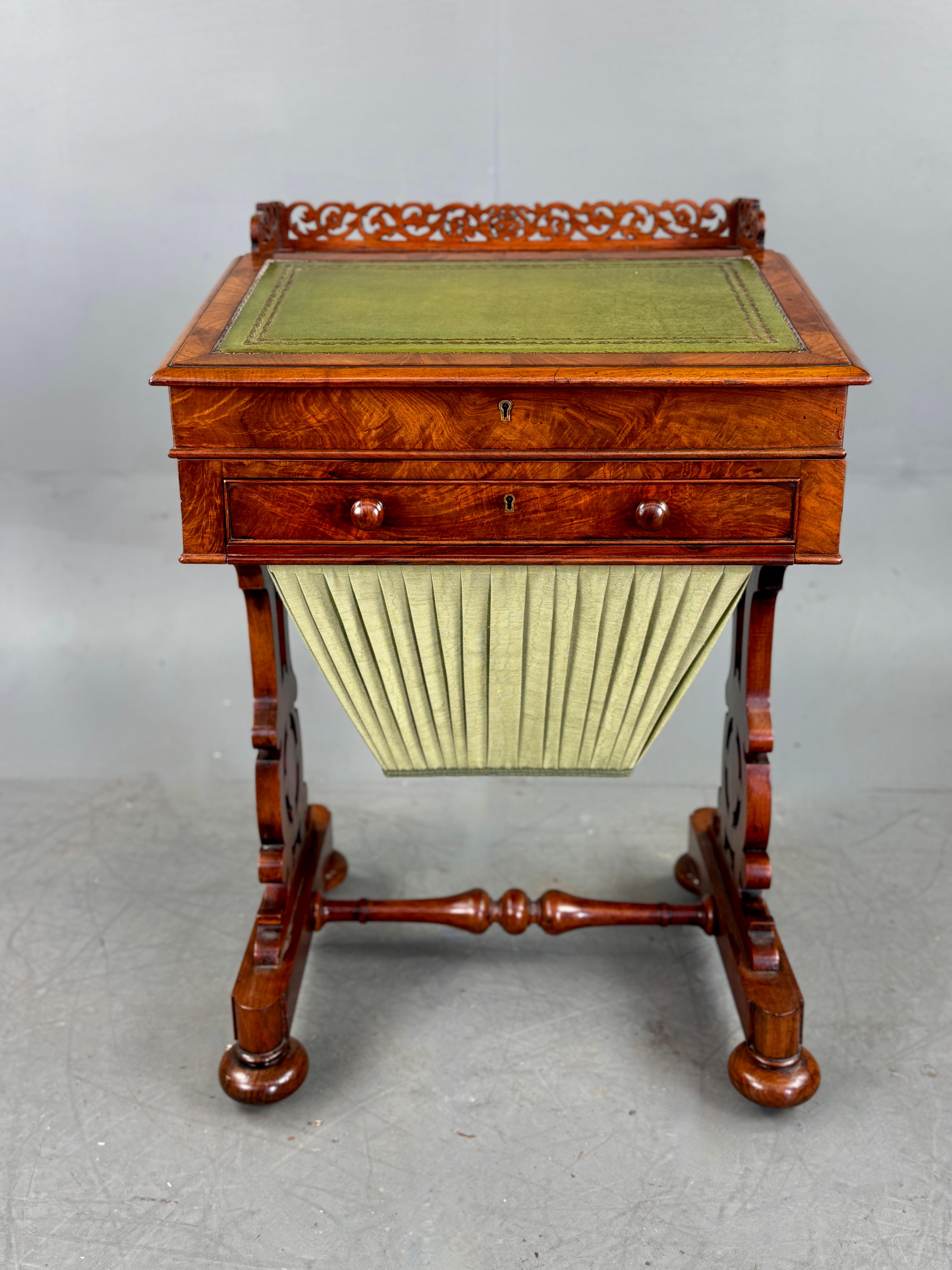 English Regency walnut Davenport writing desk