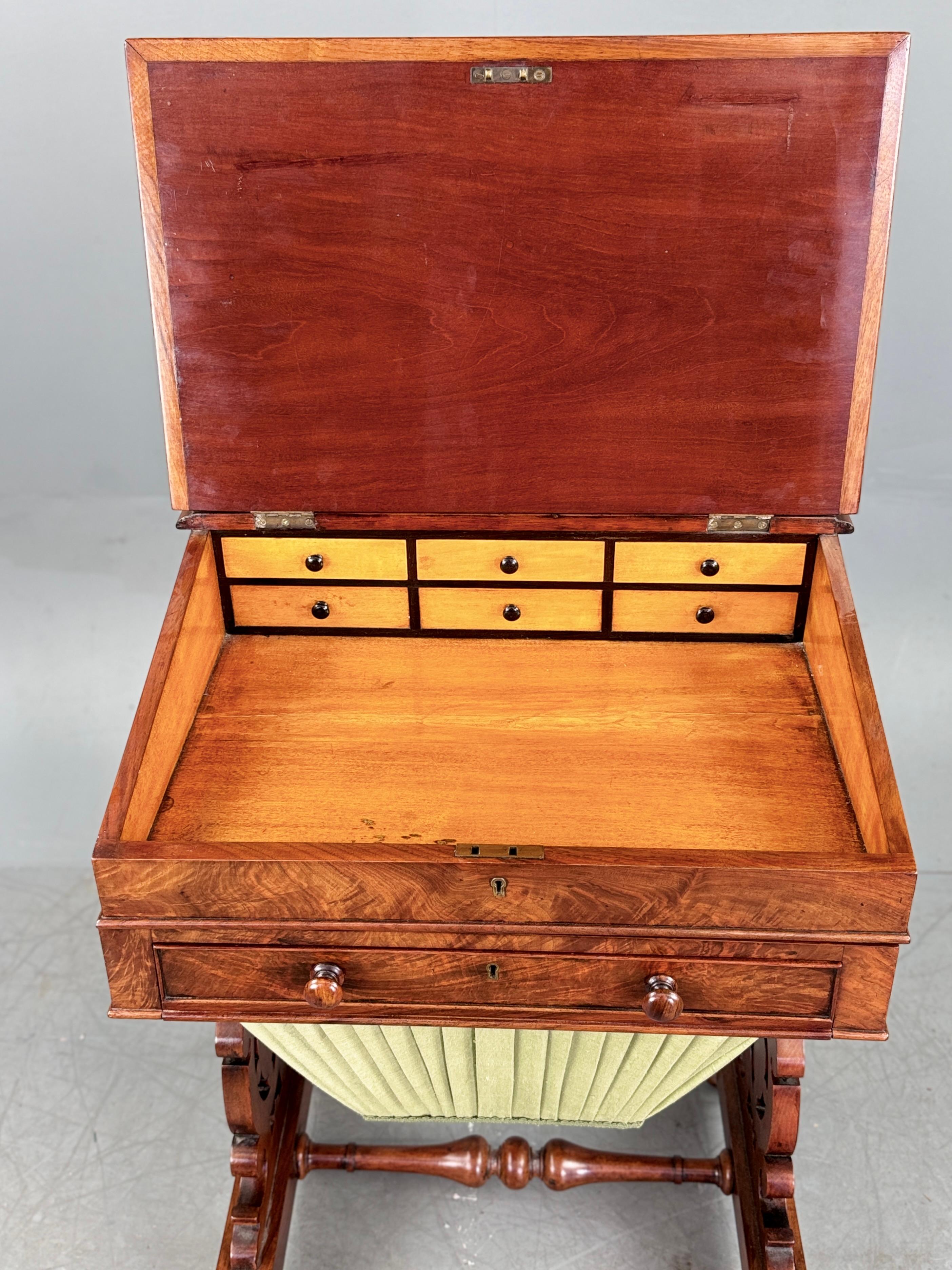 Regency walnut Davenport writing desk 2