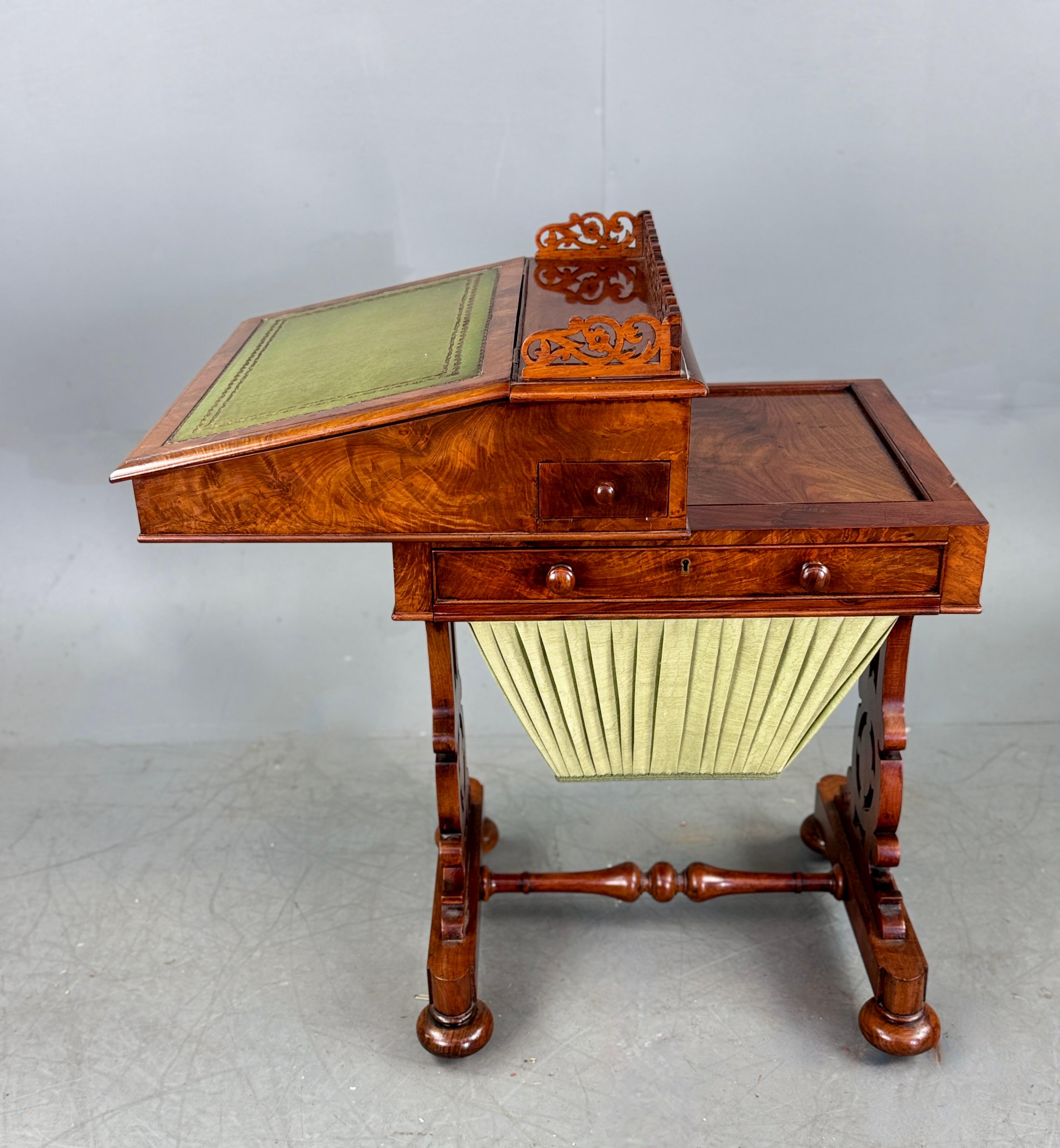 Regency walnut Davenport writing desk 3