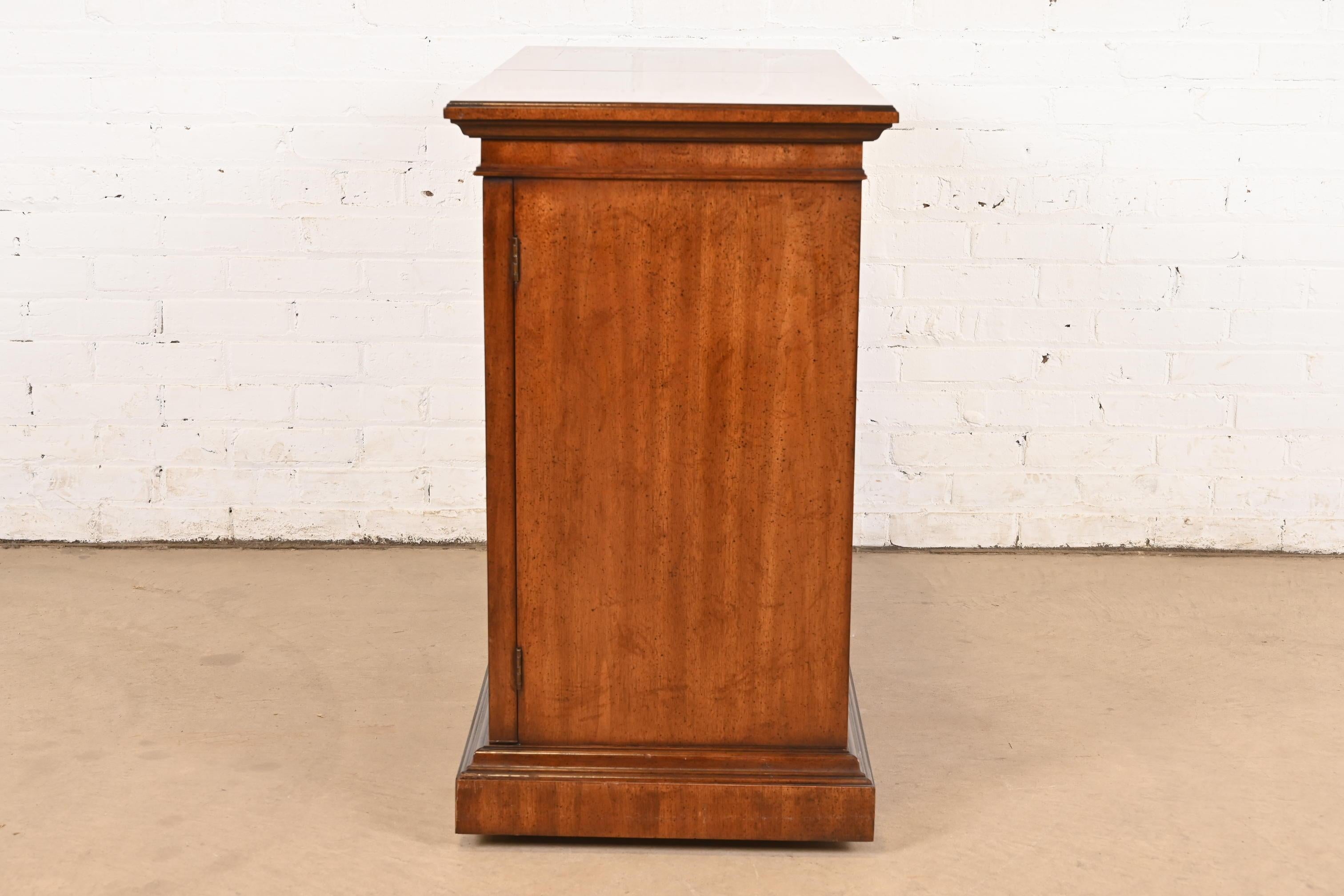 Regency Walnut Expanding Top Buffet Server or Bar Cabinet by Mount Airy For Sale 5