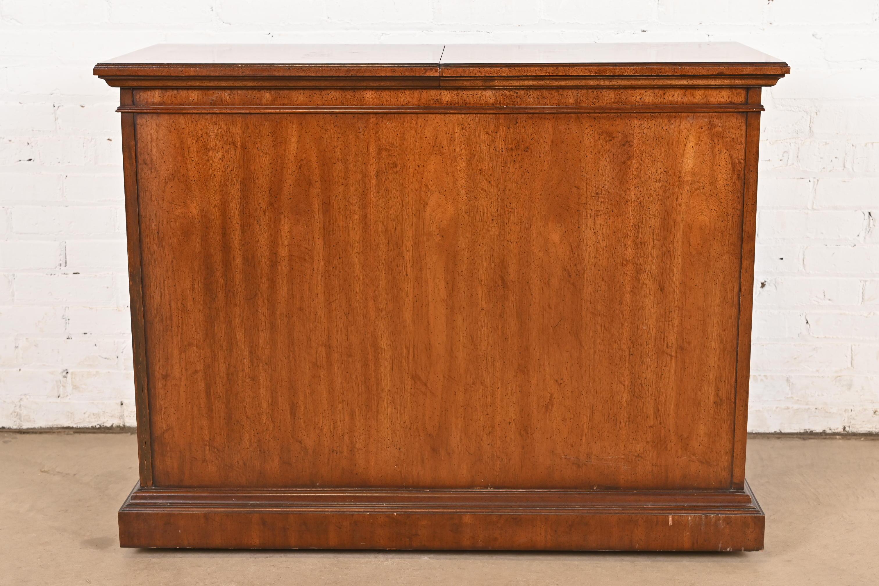 Regency Walnut Expanding Top Buffet Server or Bar Cabinet by Mount Airy For Sale 6