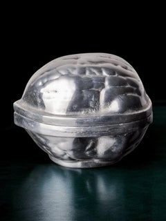 Regency-Schmuckkästchen aus Nussbaum, Aluminium, Italien, 1980