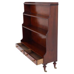 Regency Waterfall Bücherregal Offene Front Mahagoni 1900