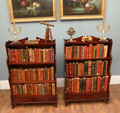 Regency Waterfall Bookcases Mahogany Open Revival