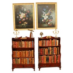 Regency Waterfall Bookcases Mahogany Open Revival