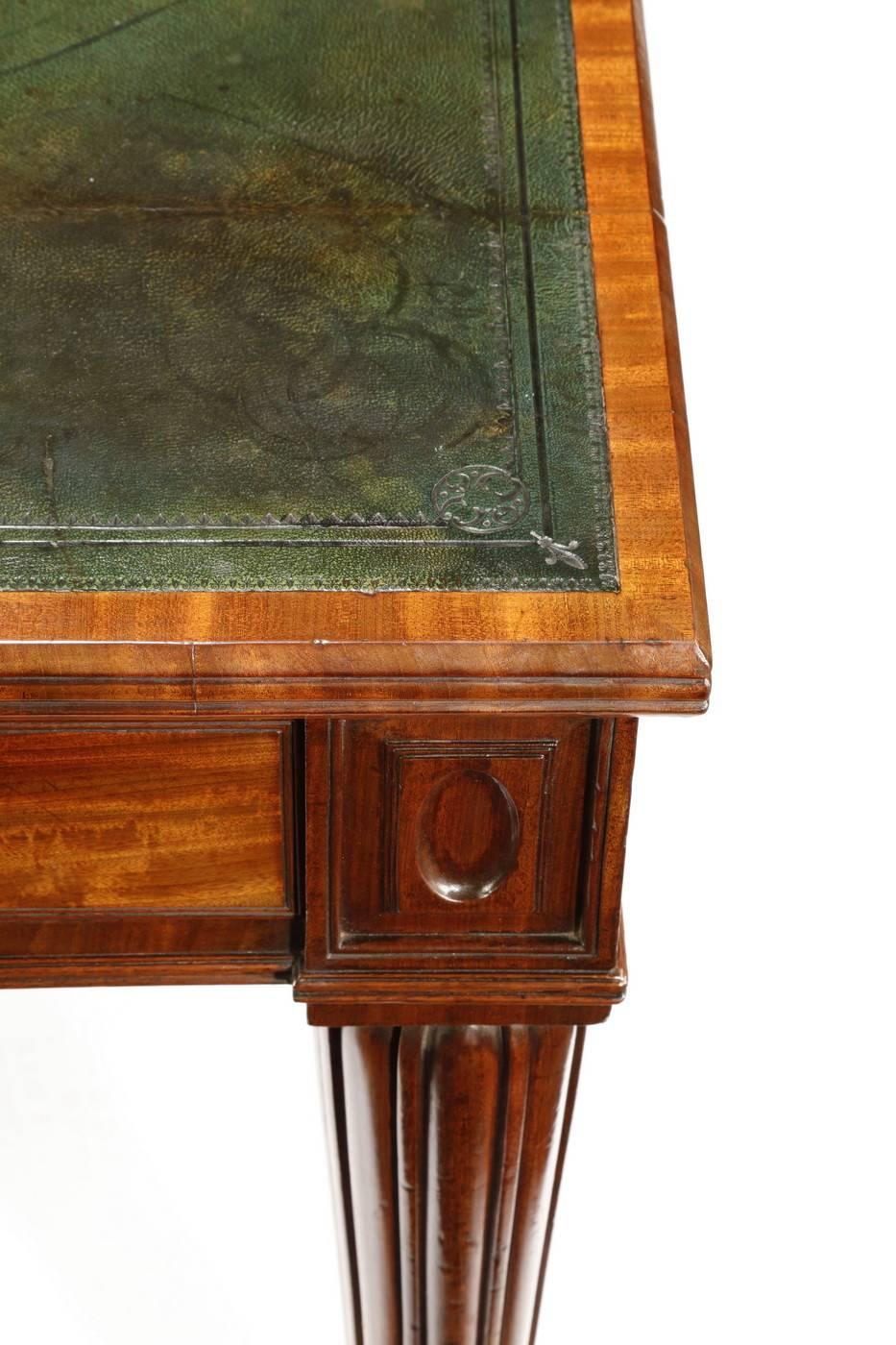 Great Britain (UK) Regency Well-Figured Mahogany Writing Table For Sale