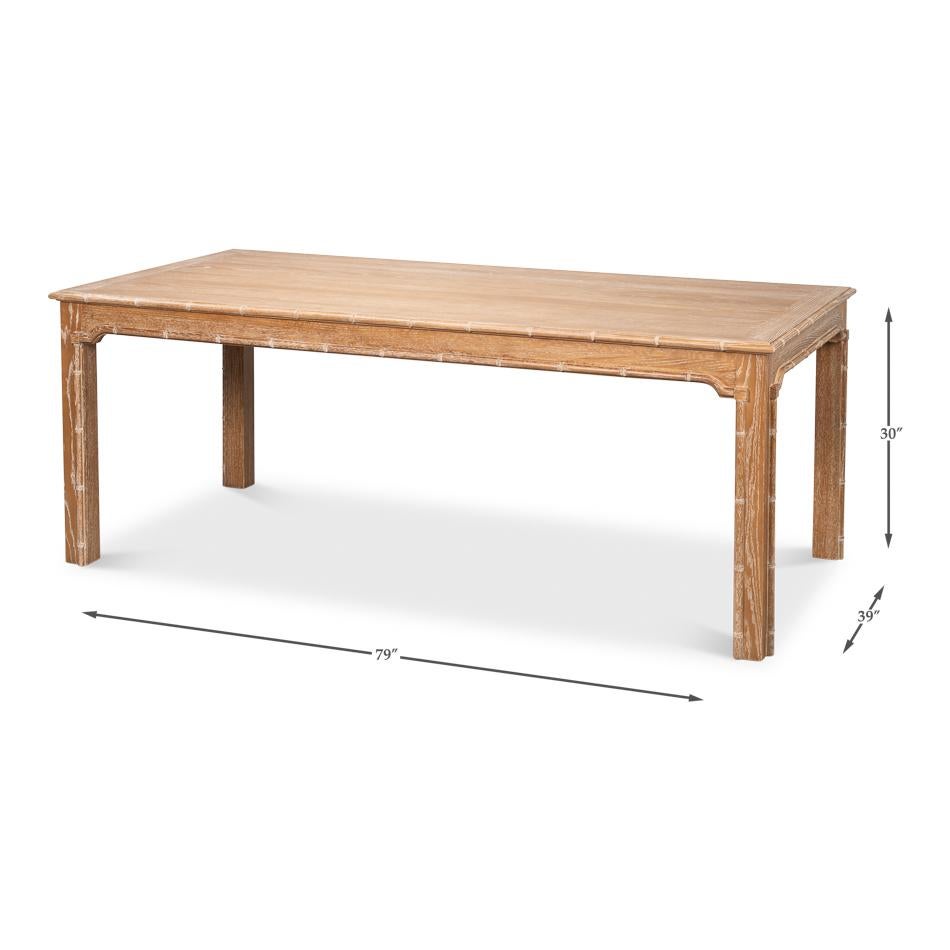 Regency Whitewashed Oak Dining Table For Sale 6