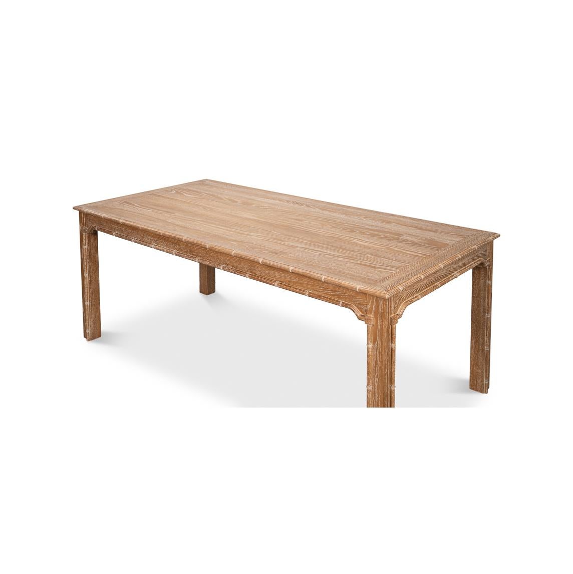 Regency Whitewashed Oak Dining Table In New Condition For Sale In Westwood, NJ