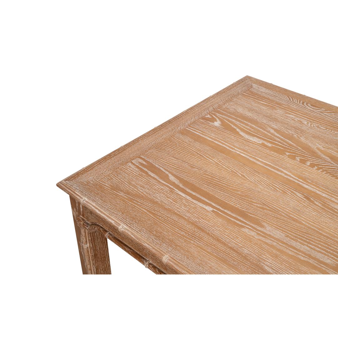 Contemporary Regency Whitewashed Oak Dining Table For Sale