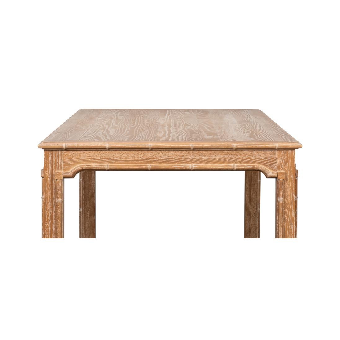 Regency Whitewashed Oak Dining Table For Sale 2