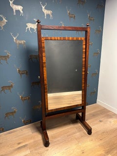 Regency William IV Cheval Mirror in original condition