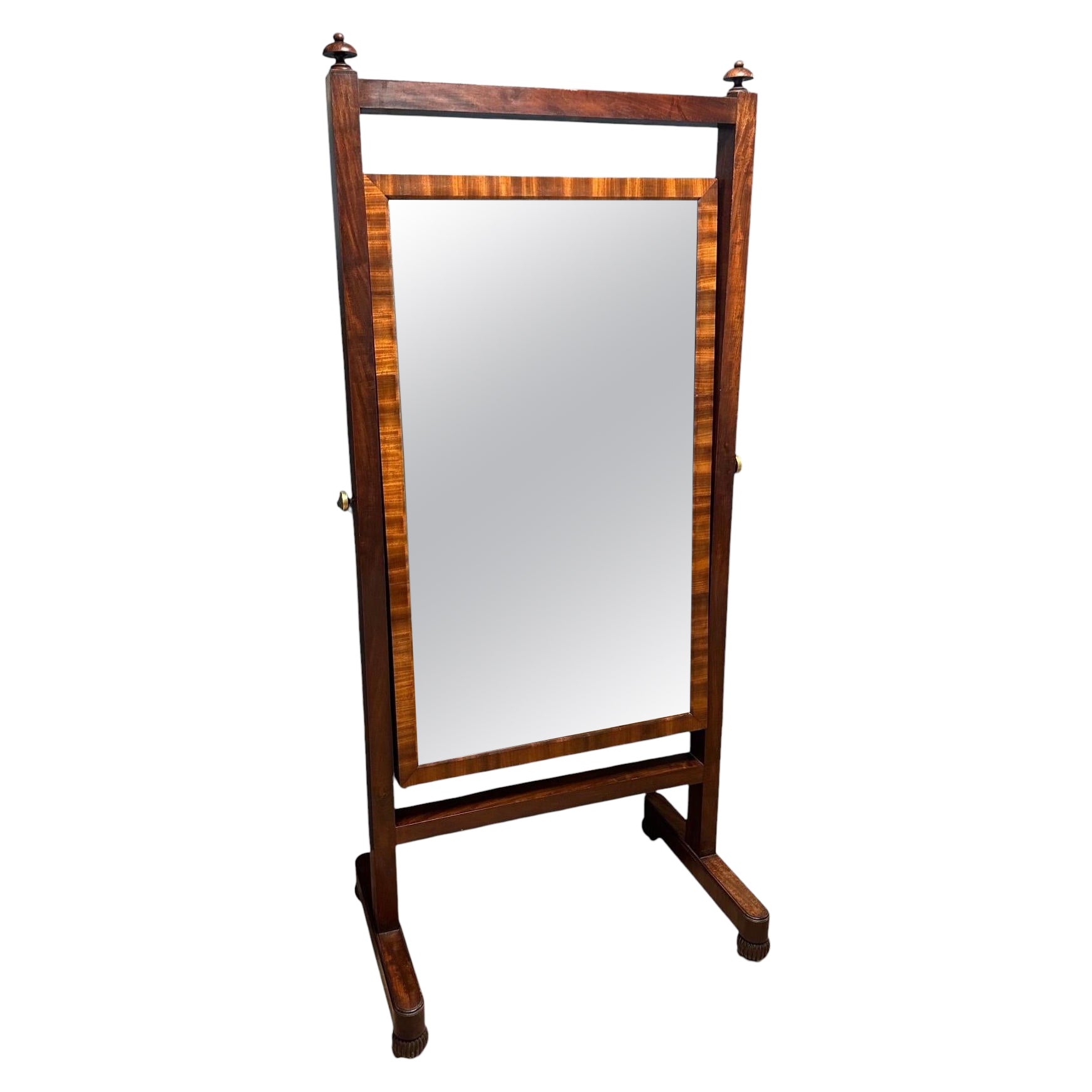Regency William IV Cheval Mirror in original condition