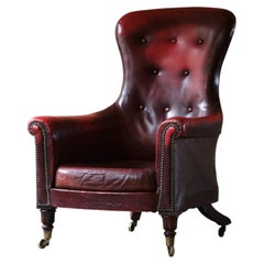 Sillón de biblioteca de la época de la Regencia de Guillermo IV, hacia 1835