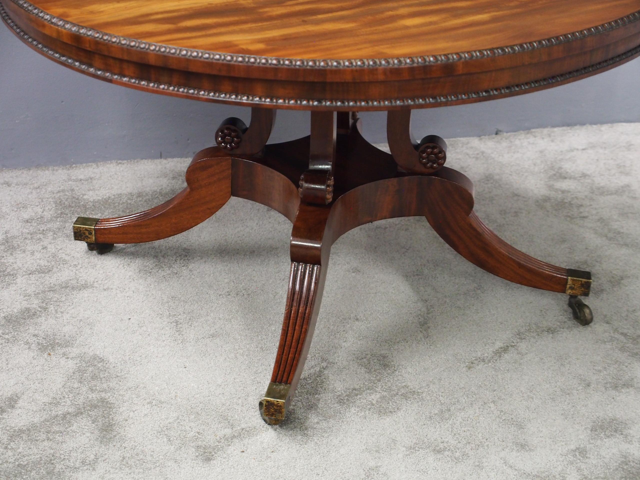 19th Century Regency William Trotter Style Mahogany Breakfast Table For Sale