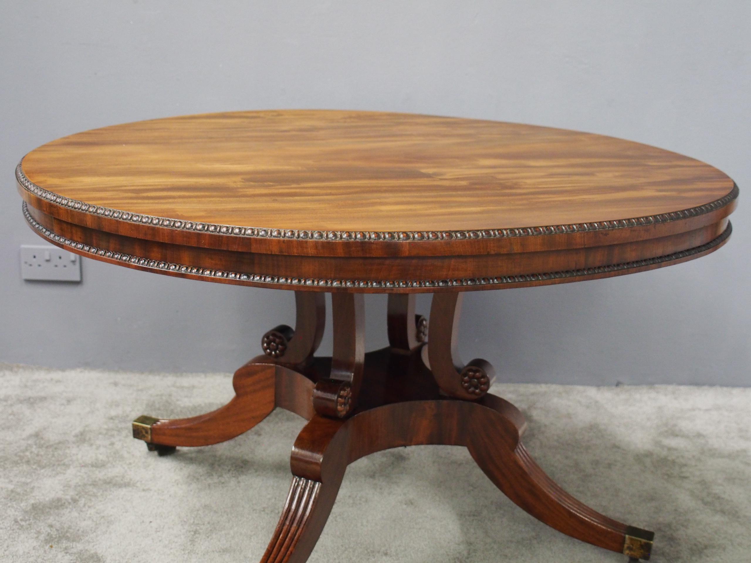Regency William Trotter Style Mahogany Breakfast Table For Sale 1