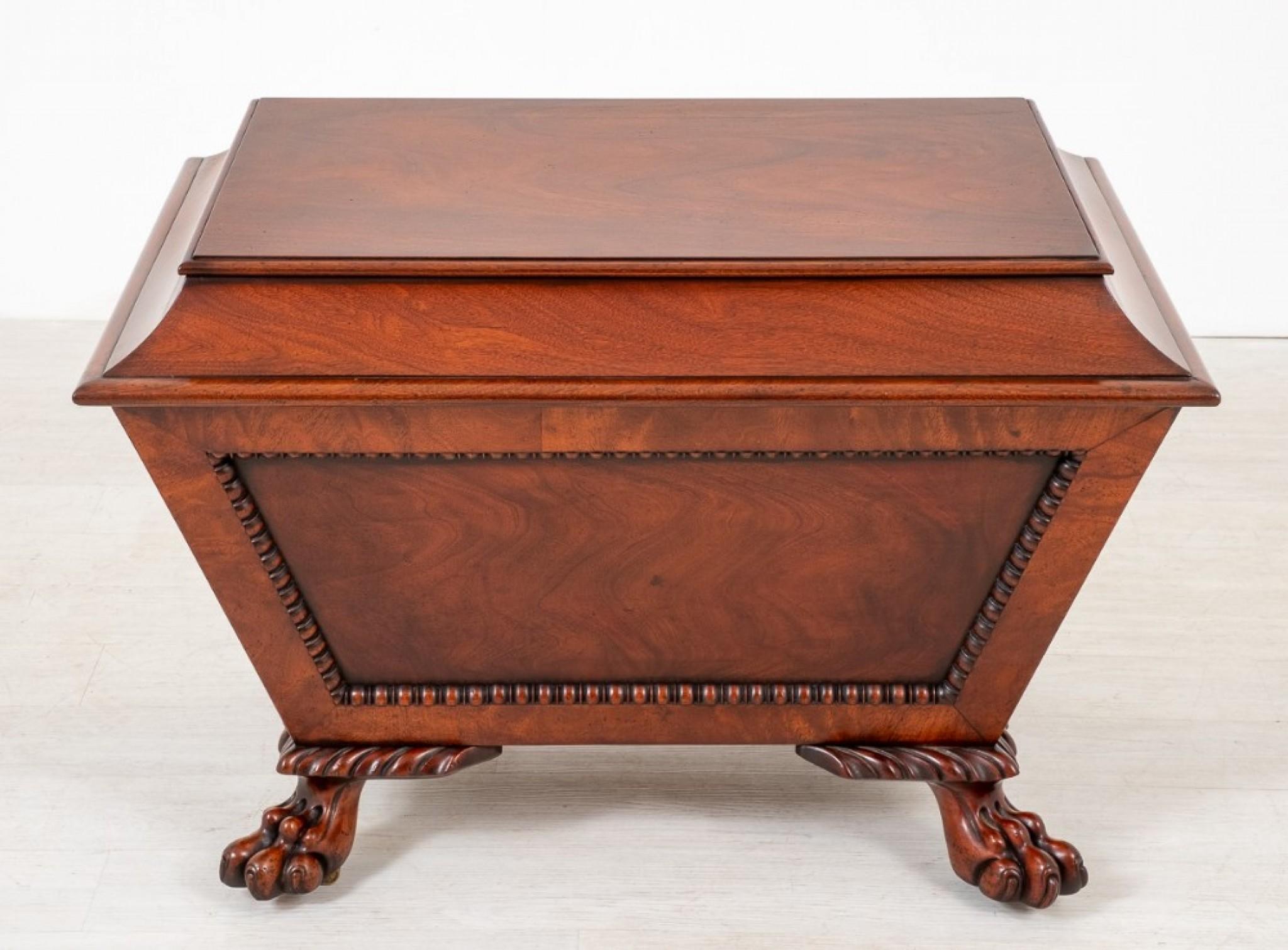 Regency Wine Cooler Sarcophagus Mahogany Chest For Sale 6