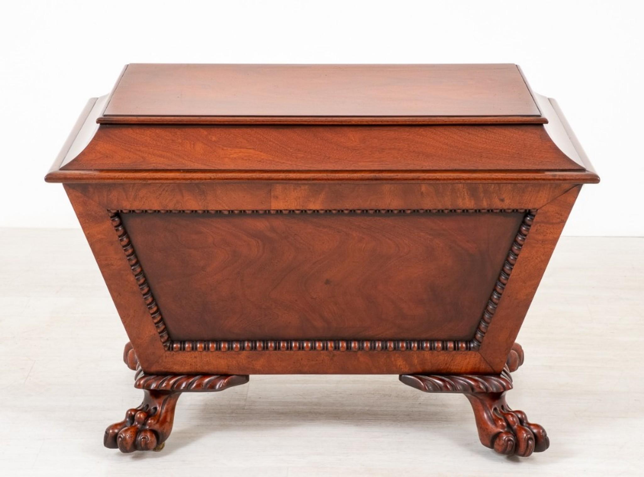 Regency Wine Cooler Sarcophagus Mahogany Chest For Sale 7