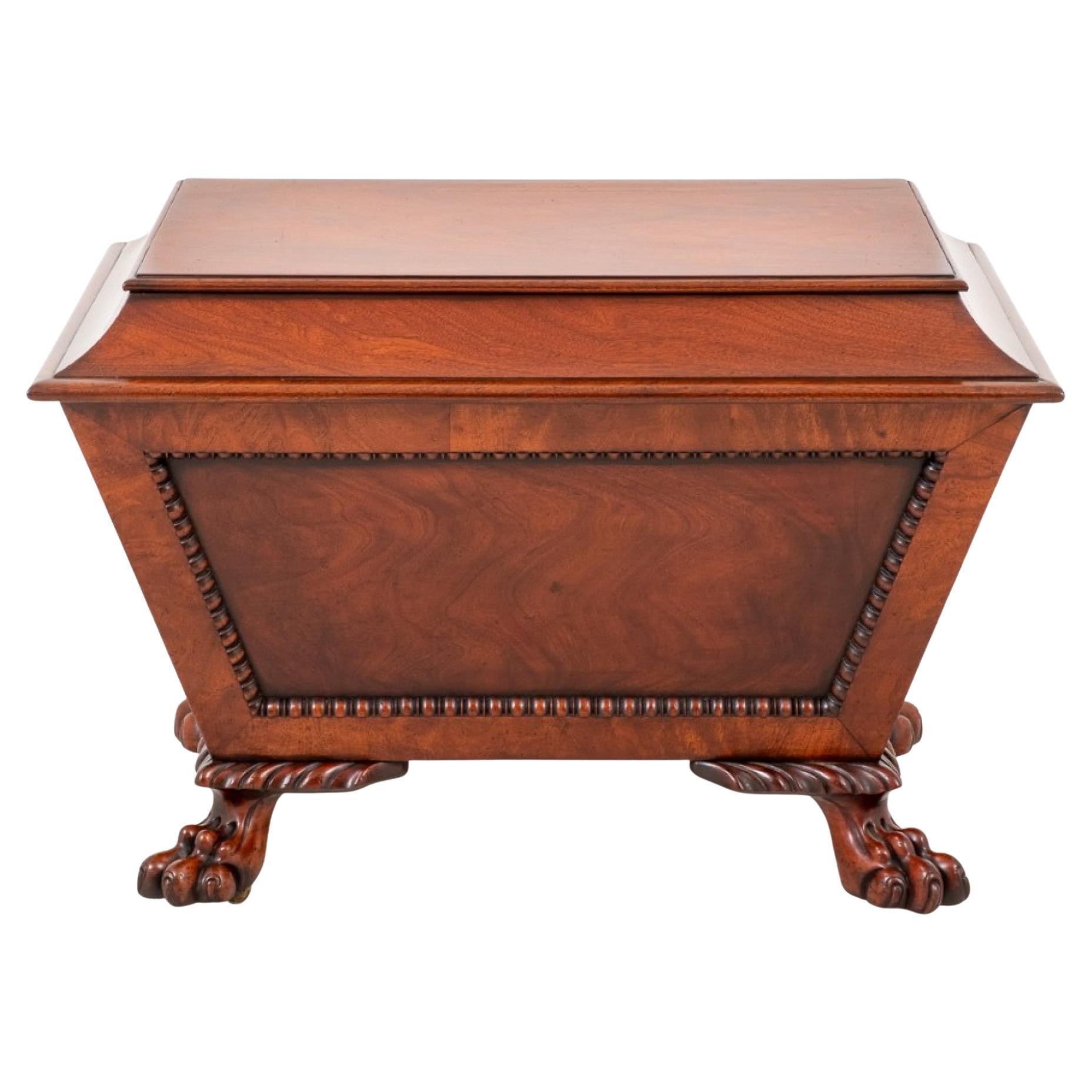 Regency Wine Cooler Sarcophagus Mahogany Chest For Sale