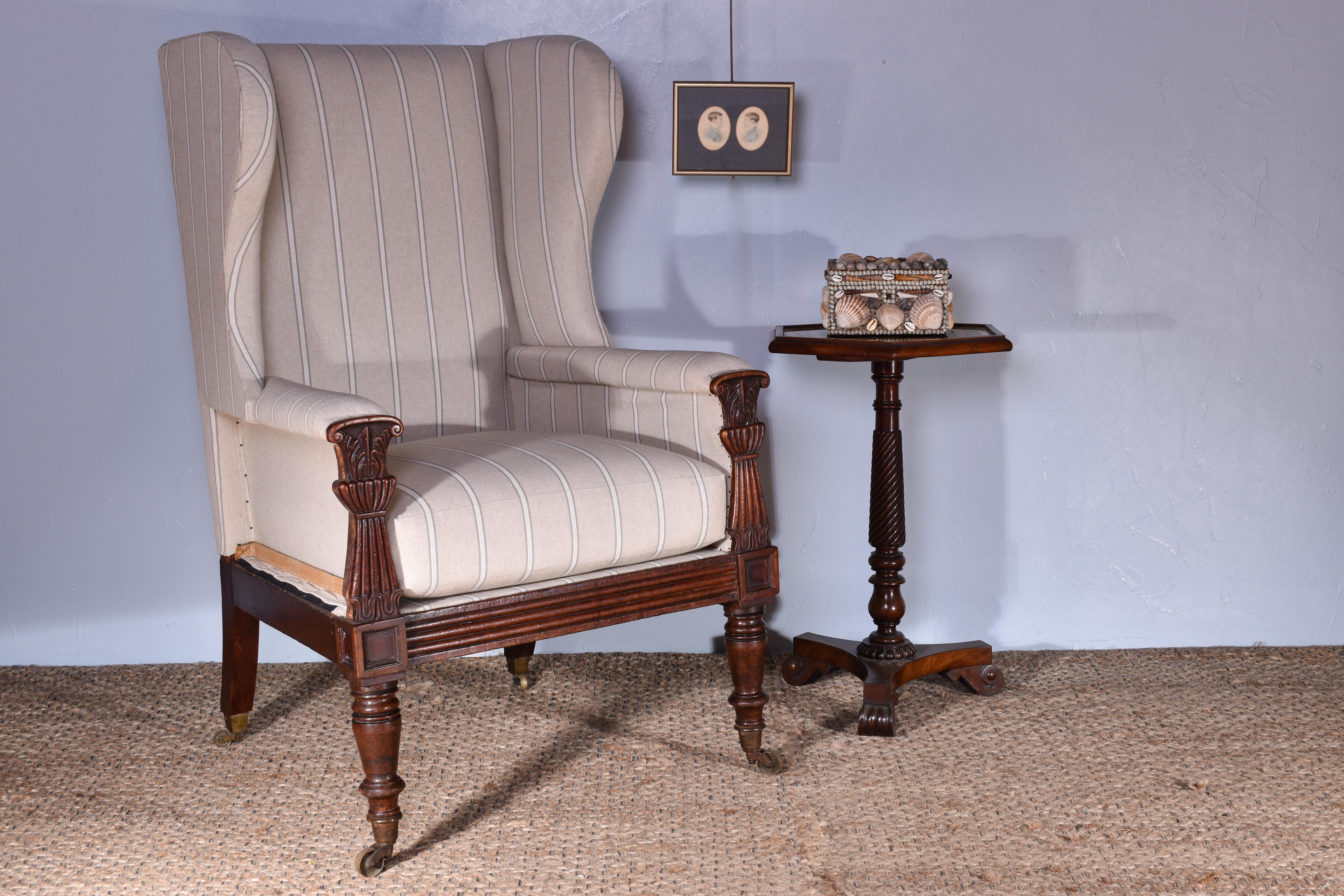 Regency Wingback Chair In Good Condition In Darlington, GB