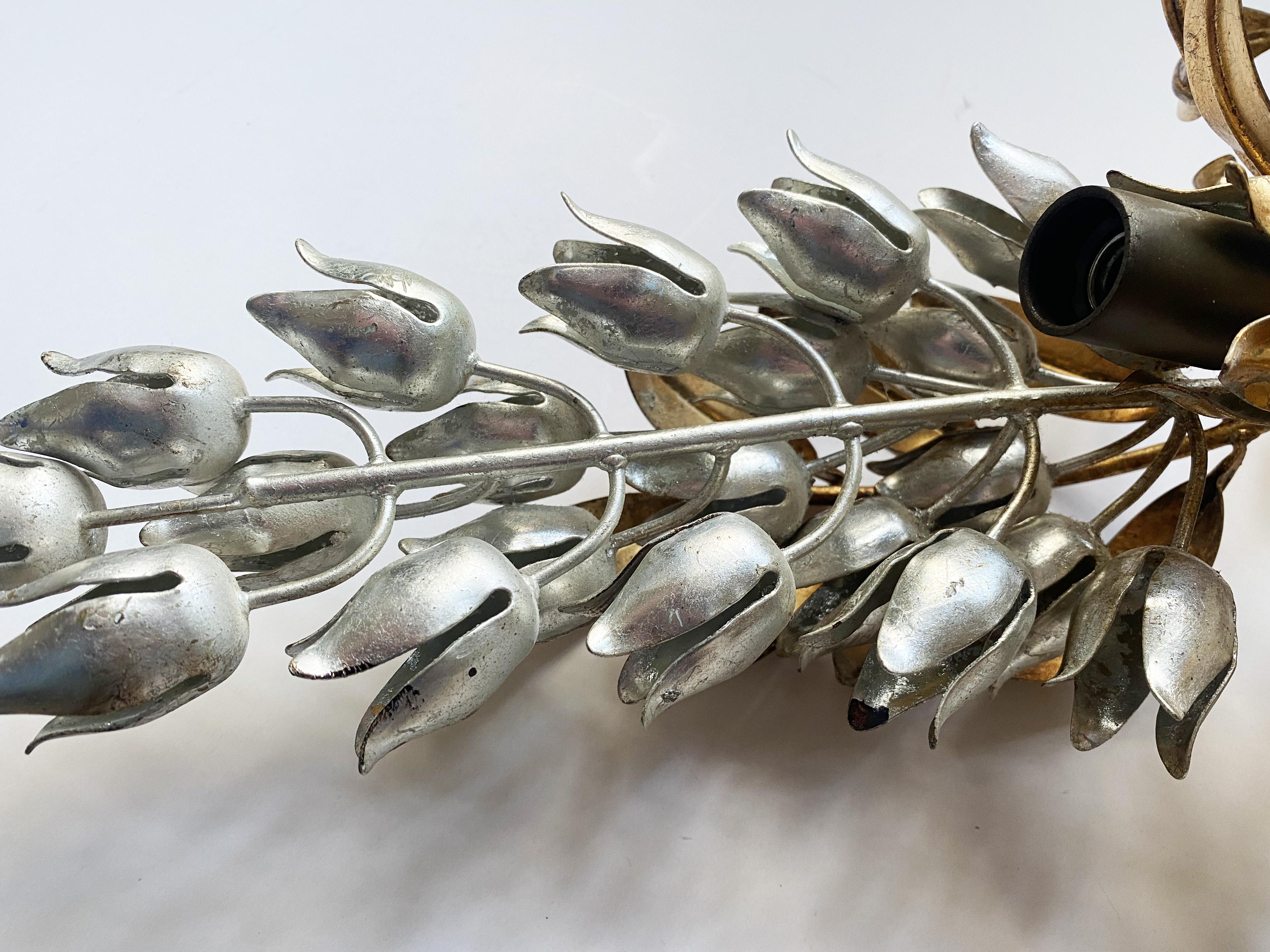 Regency Wisteria Flower Sconce by Hans Kögl in the style of Maison Jansen, 1970s For Sale 6