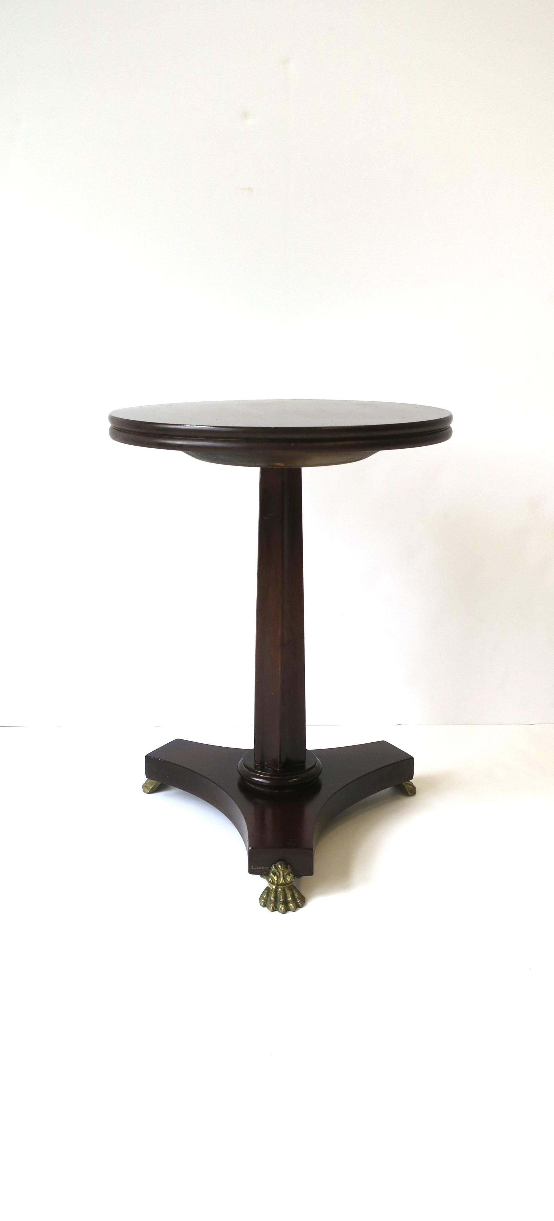 20th Century Regency Wood Side Drinks Table with Paw Feet