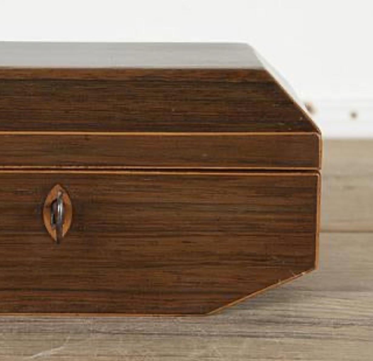 English Regency Wooden Glove Box For Sale