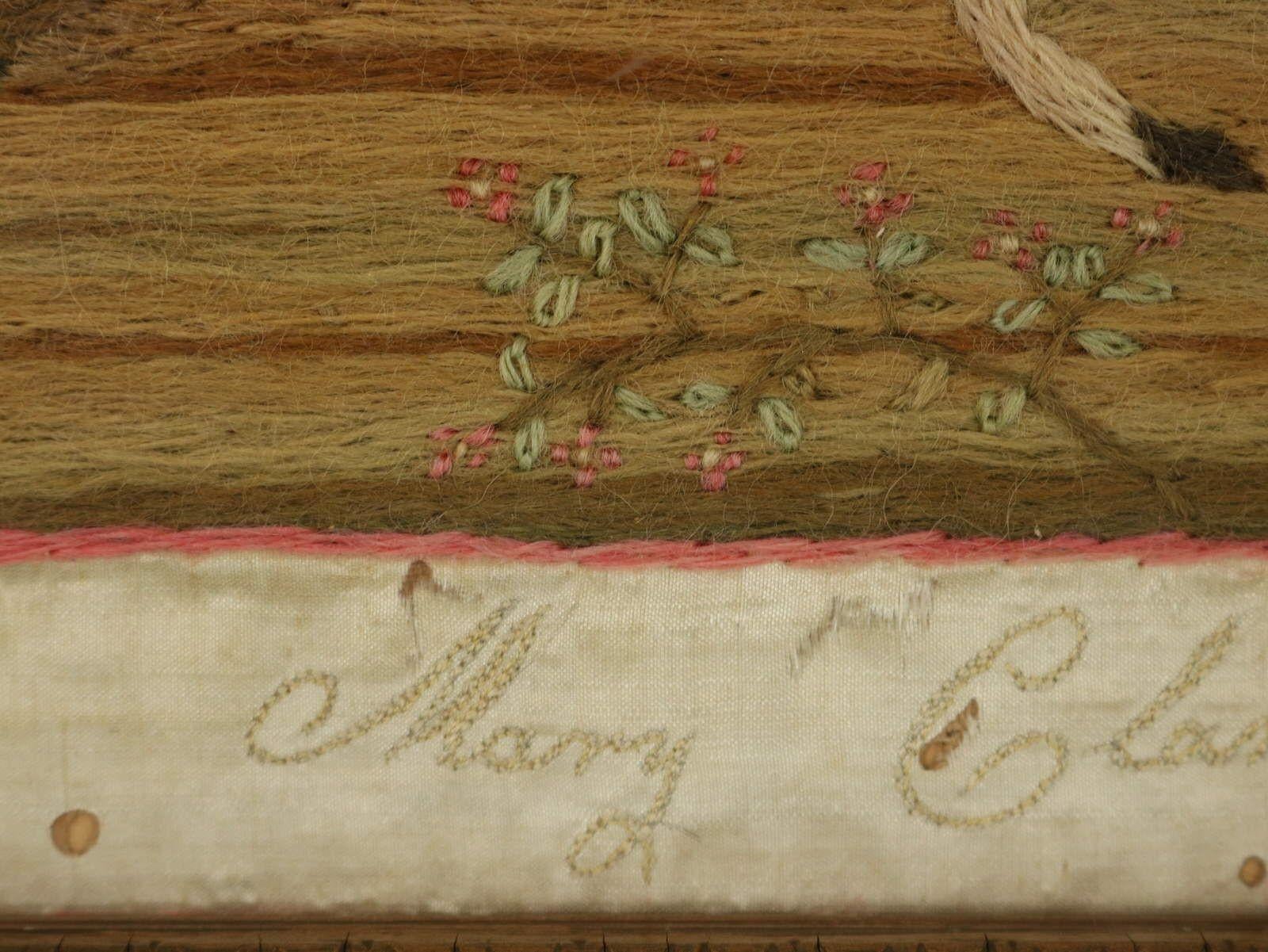 Regency Woolwork Deer Embroidery, Mary Clark 1826 4