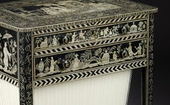 Regency Work Table with Chinoiserie Penwork Decoration