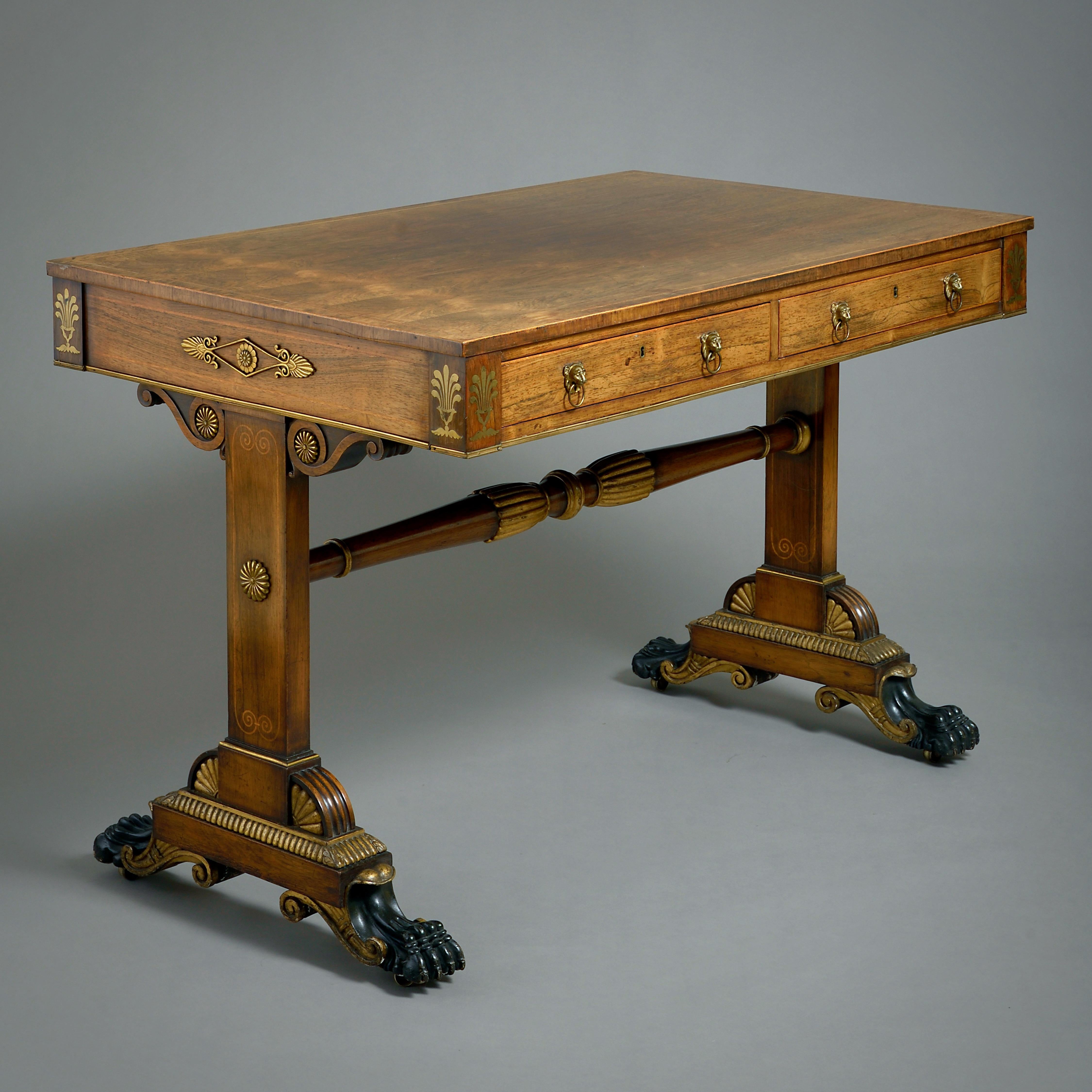 Regency Writing Table In Good Condition For Sale In London, GB