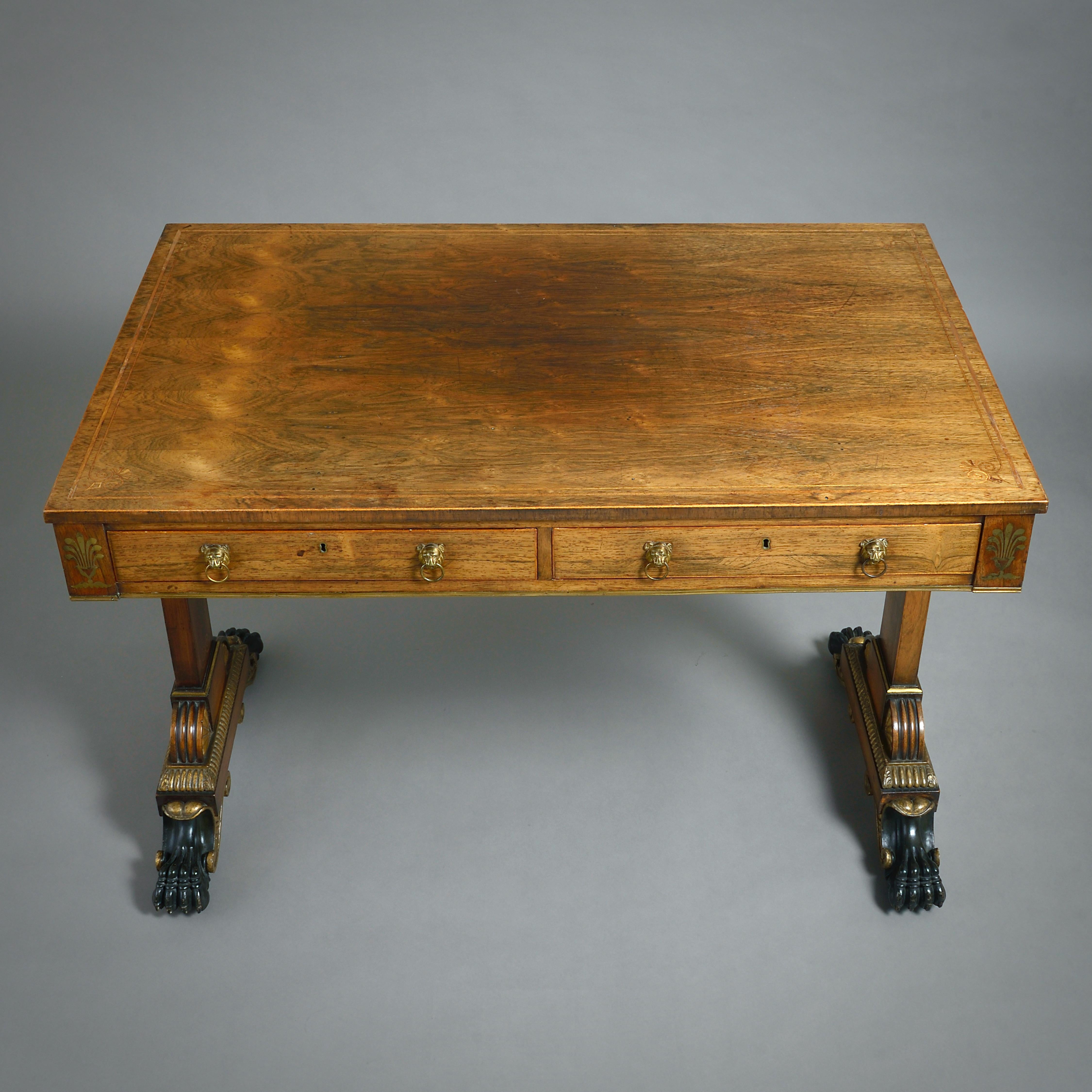 19th Century Regency Writing Table For Sale