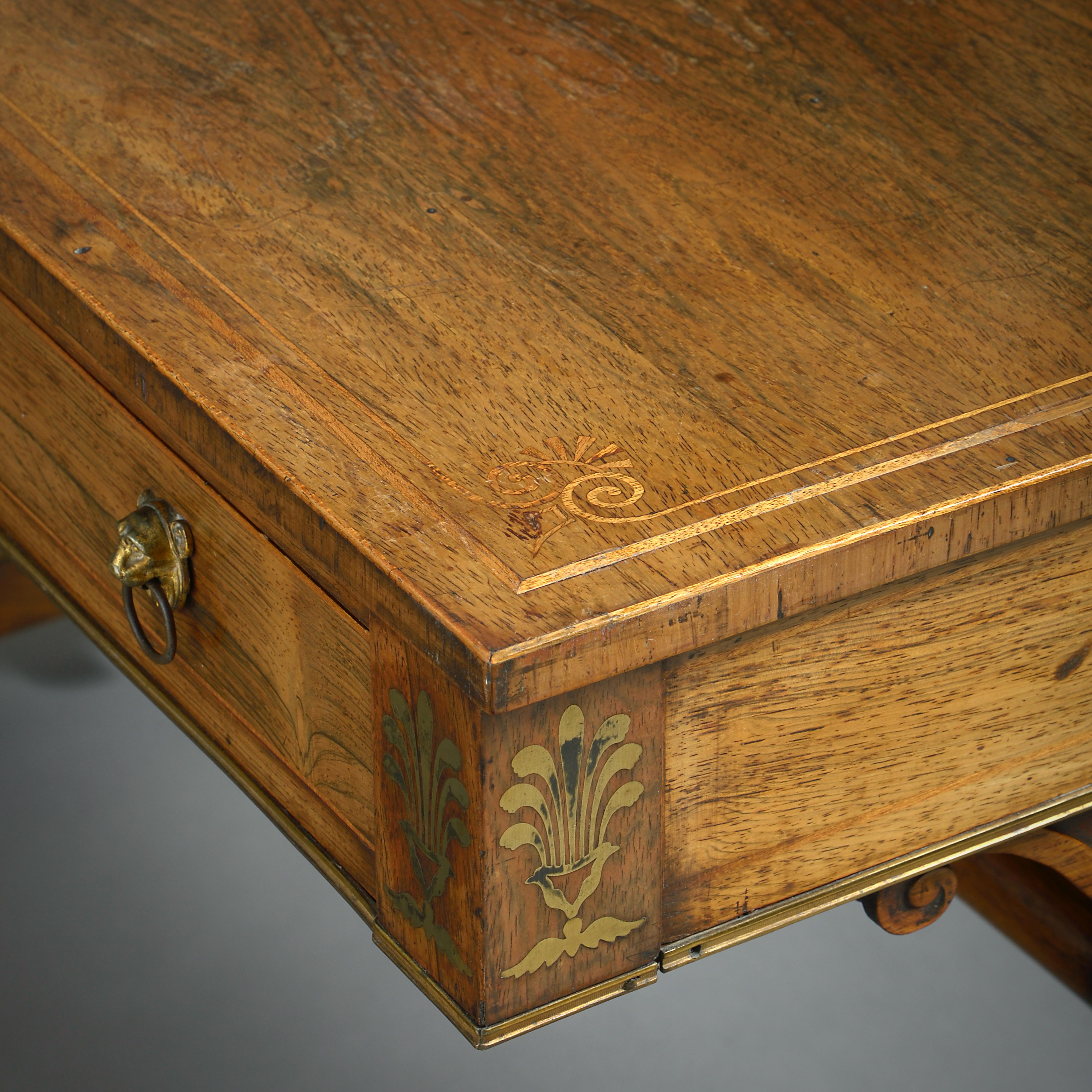 Rosewood Regency Writing Table For Sale