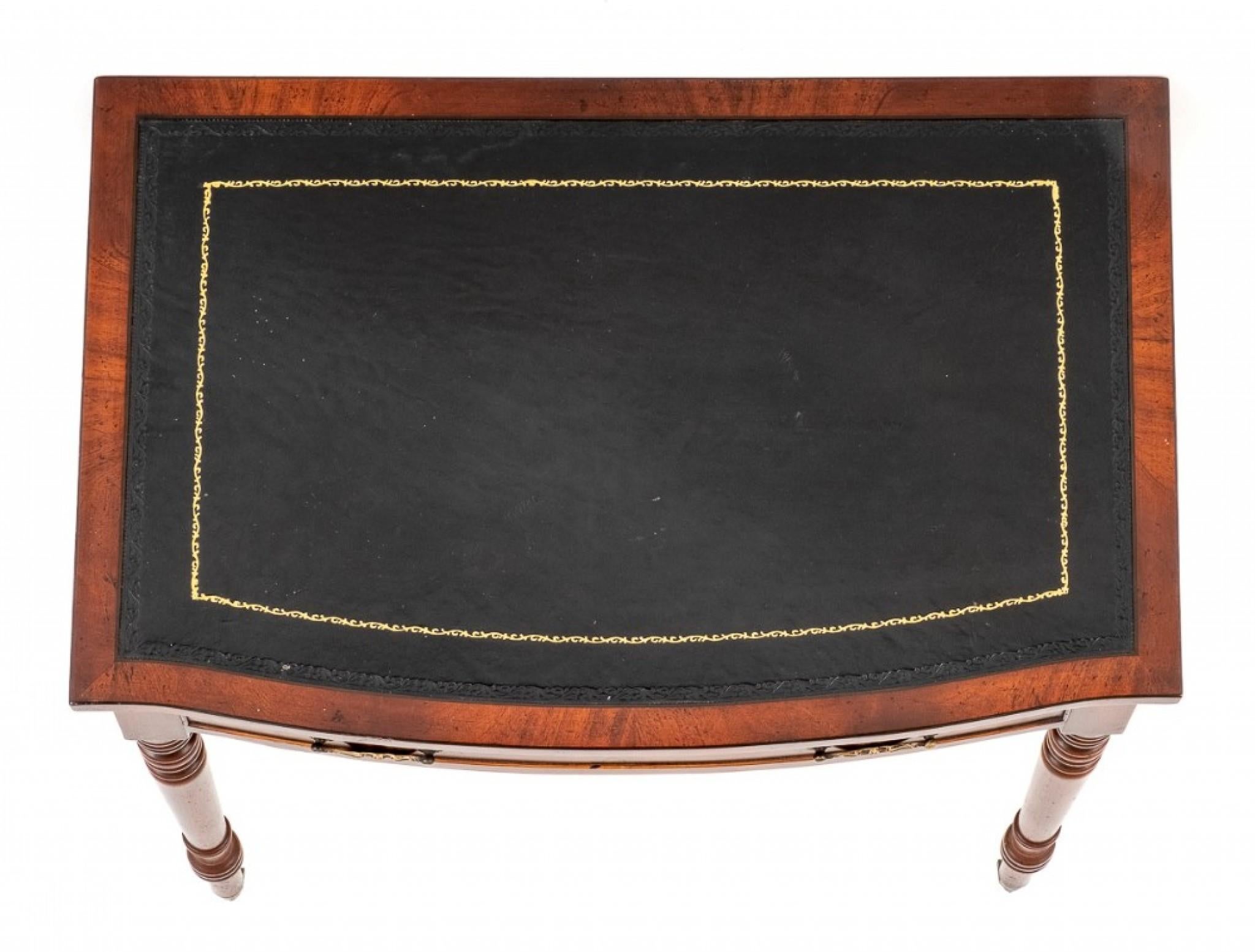 Regency Writing Table Mahogany Desk, 1890 In Good Condition For Sale In Potters Bar, GB