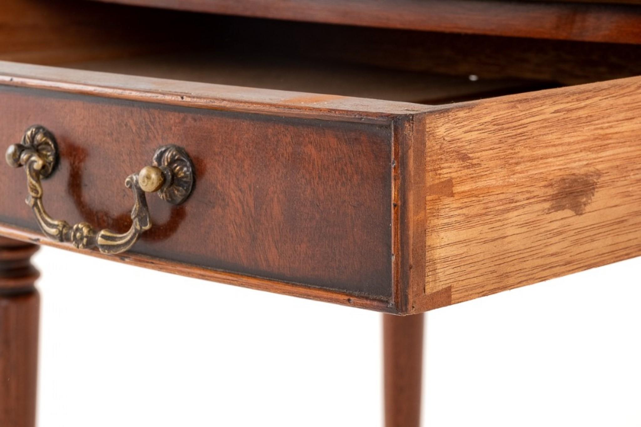 Late 19th Century Regency Writing Table Mahogany Desk, 1890 For Sale