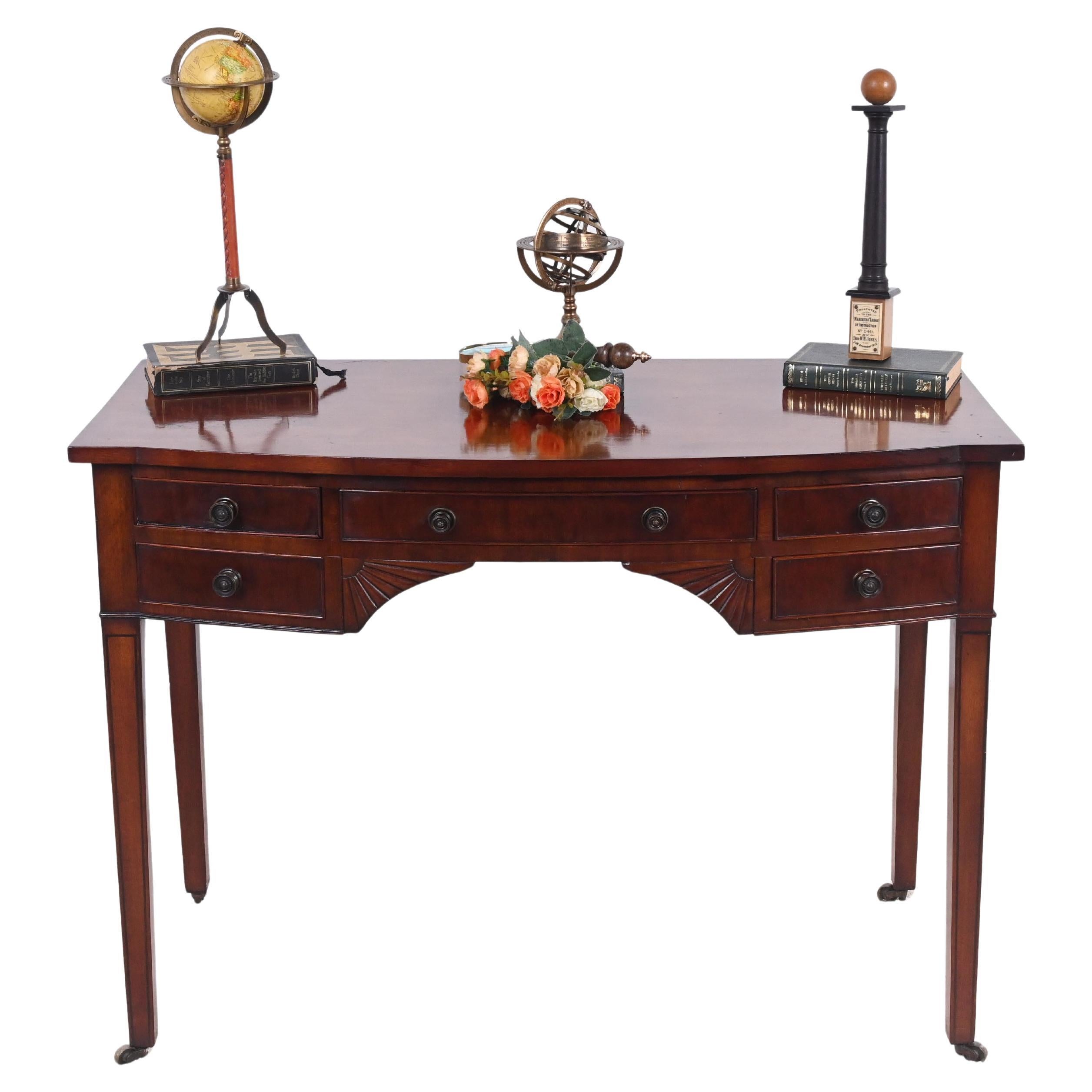 Regency Writing Table Mahogany Desk Side Period Antique 1820