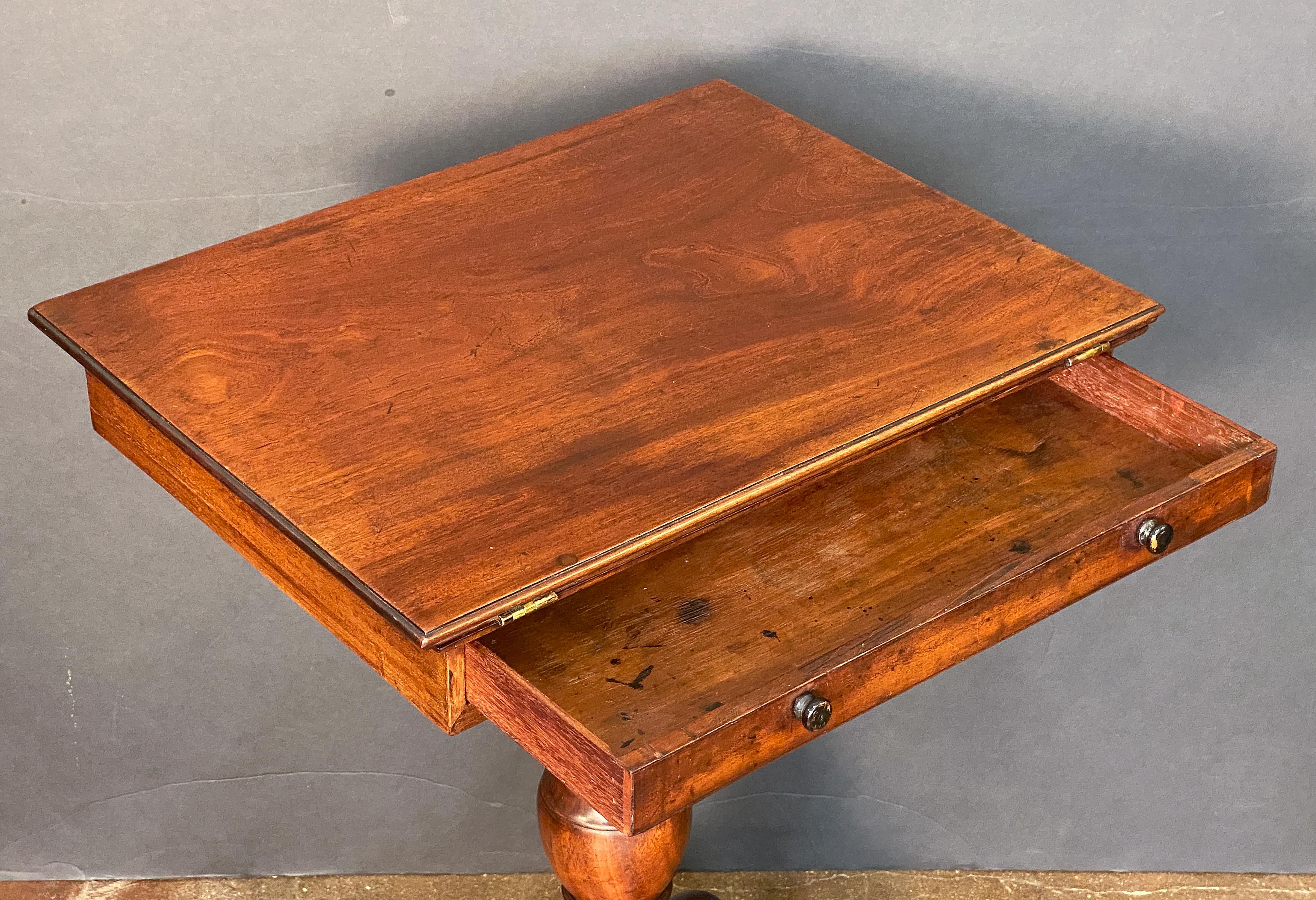 Regency Writing Table or Side Table of Mahogany on Pedestal Base from England For Sale 3
