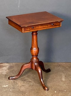 Regency Writing Table or Side Table of Mahogany on Pedestal Base from England