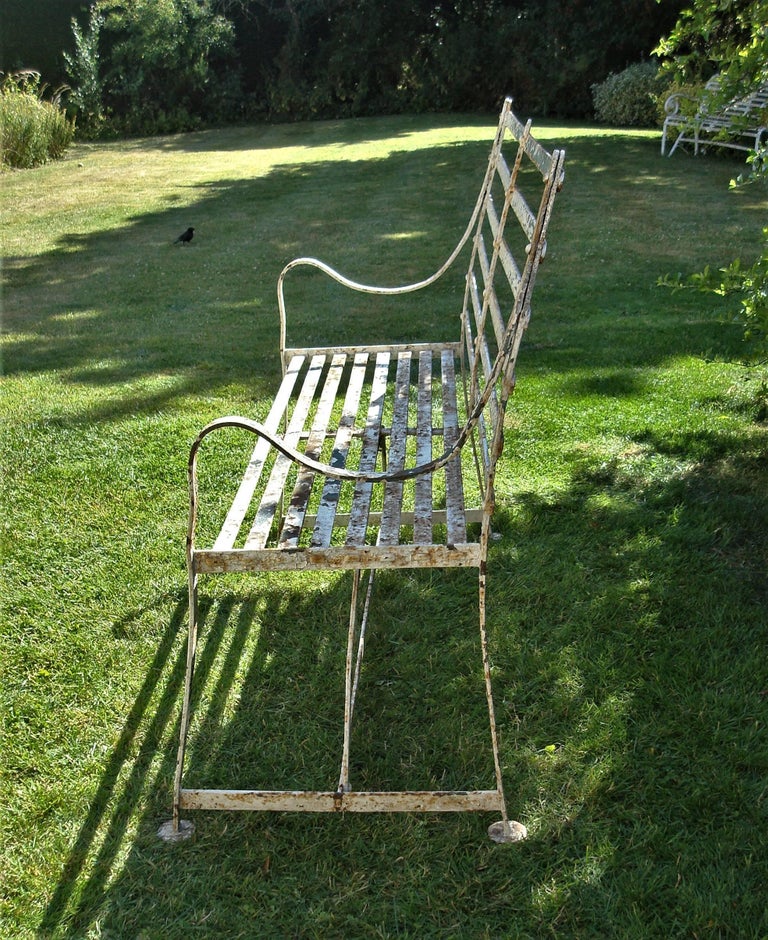 Regency Wrought Iron Garden Seat For Sale at 1stDibs wrought iron