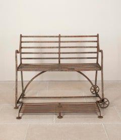 Regency Wrought Iron Strap Work Garden Bench
